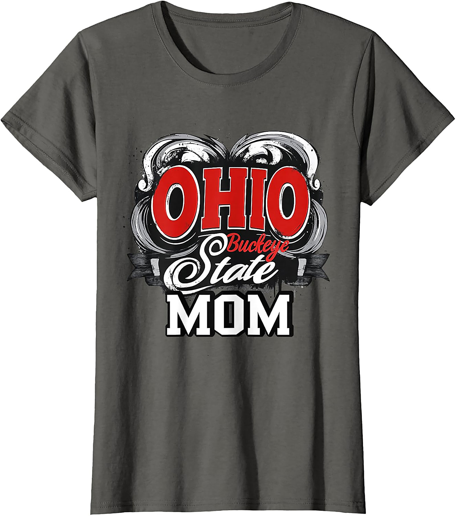 Ohio Buckeye State Mom T-Shirt Soft Cotton Graphic Tee