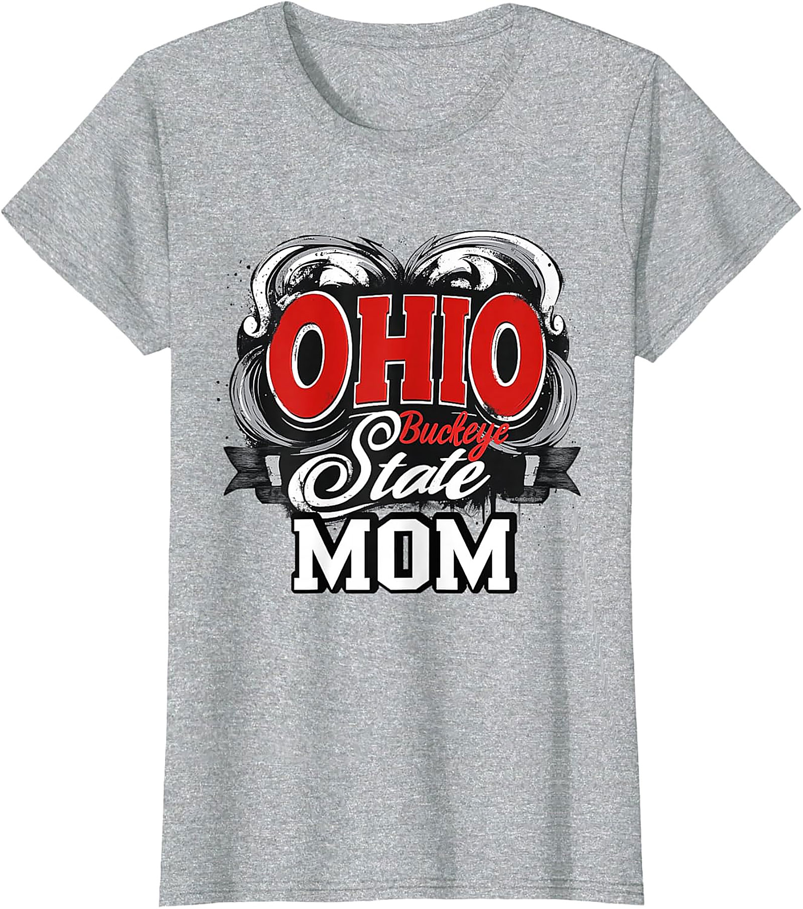 Ohio Buckeye State Mom T-Shirt Soft Cotton Graphic Tee