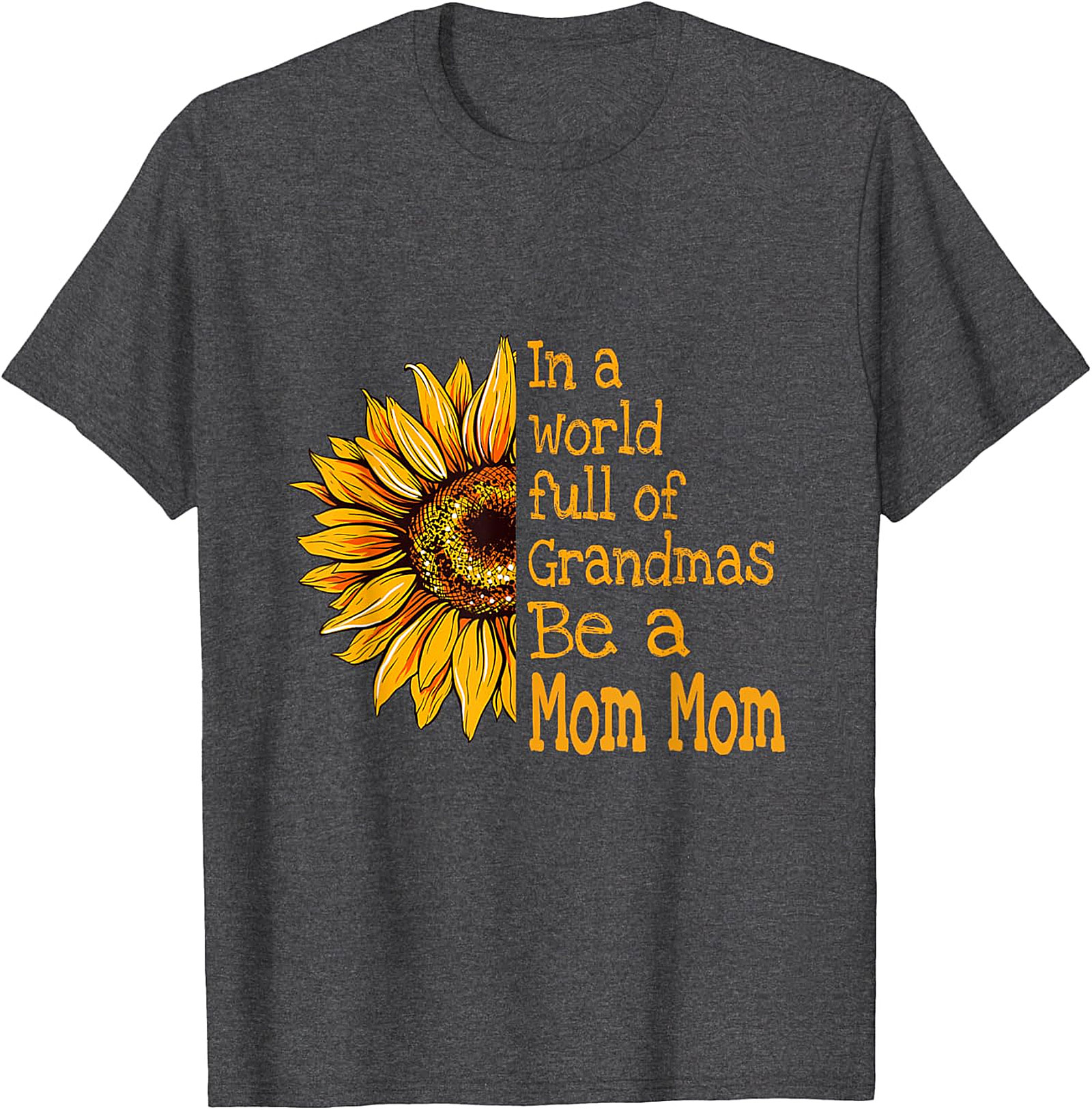  Mom Mom T-Shirt Sunflower Graphic Tee for Grandmas