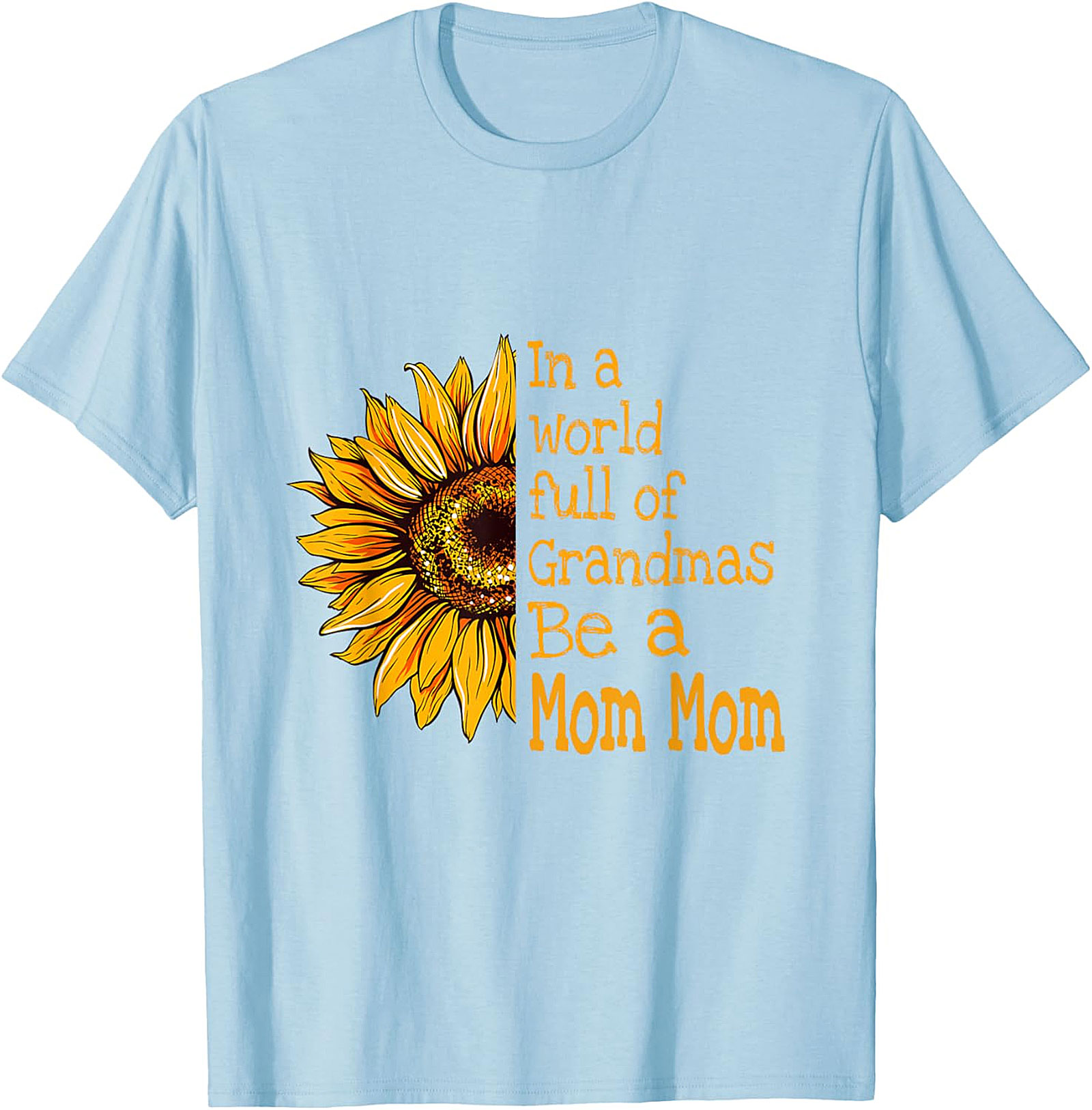  Mom Mom T-Shirt Sunflower Graphic Tee for Grandmas