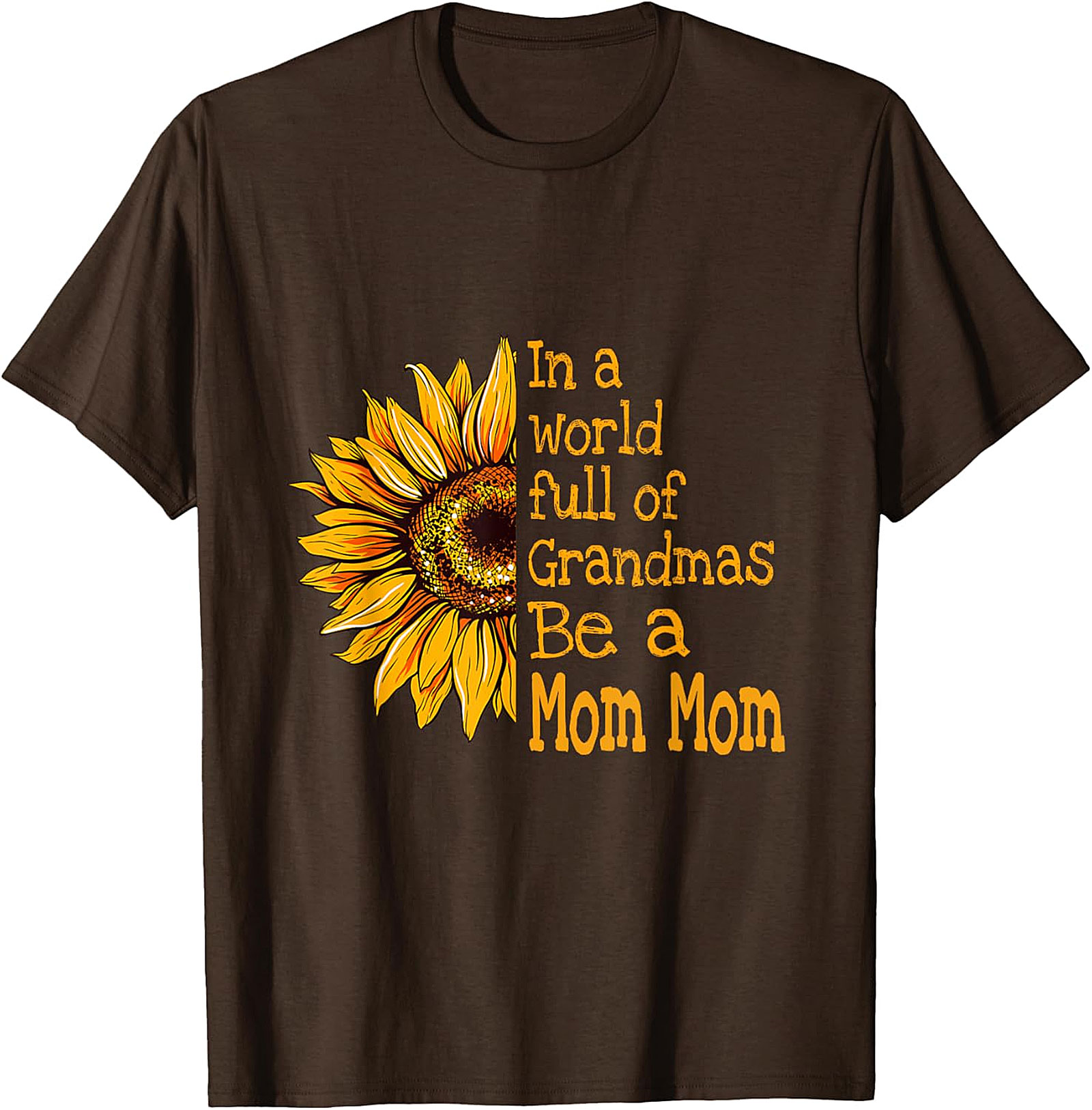  Mom Mom T-Shirt Sunflower Graphic Tee for Grandmas