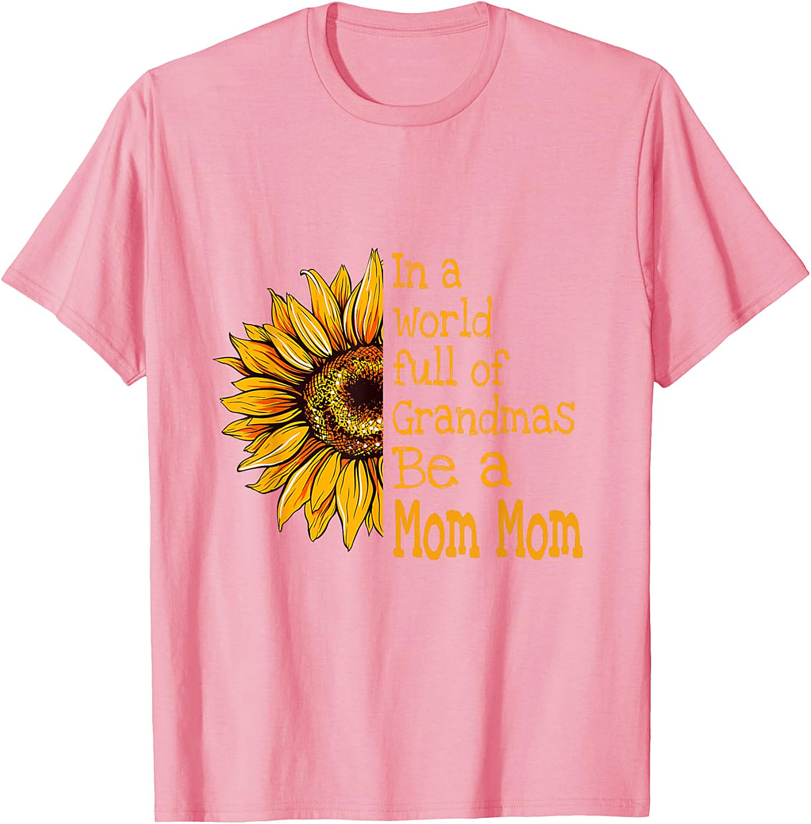  Mom Mom T-Shirt Sunflower Graphic Tee for Grandmas