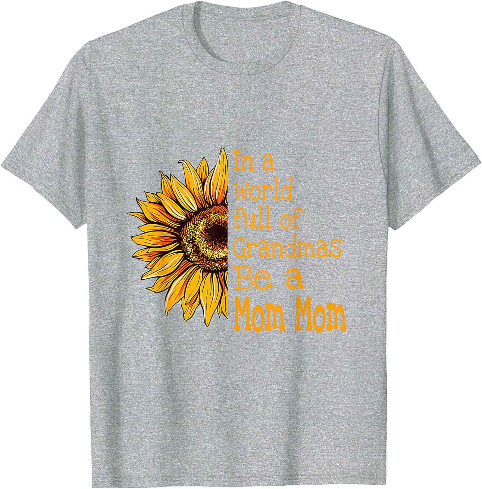  Mom Mom T-Shirt Sunflower Graphic Tee for Grandmas