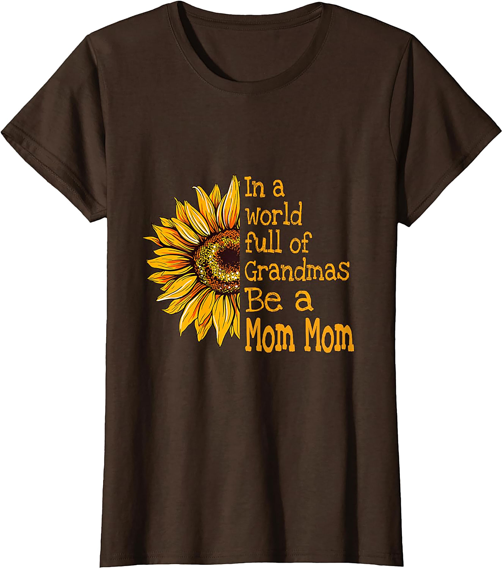  Mom Mom T-Shirt Sunflower Graphic Tee for Grandmas