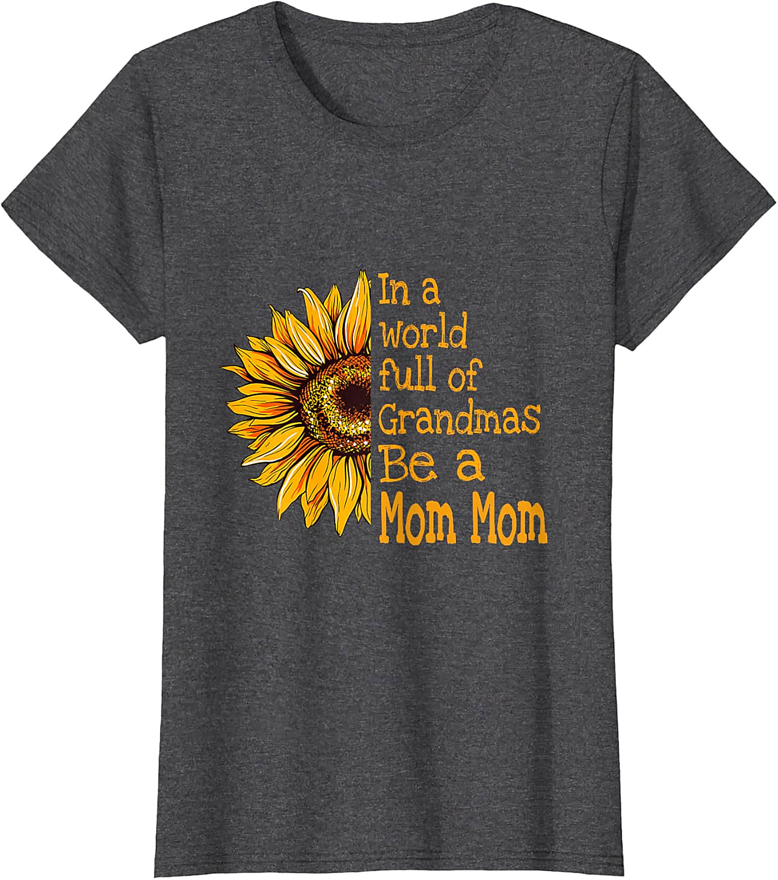  Mom Mom T-Shirt Sunflower Graphic Tee for Grandmas
