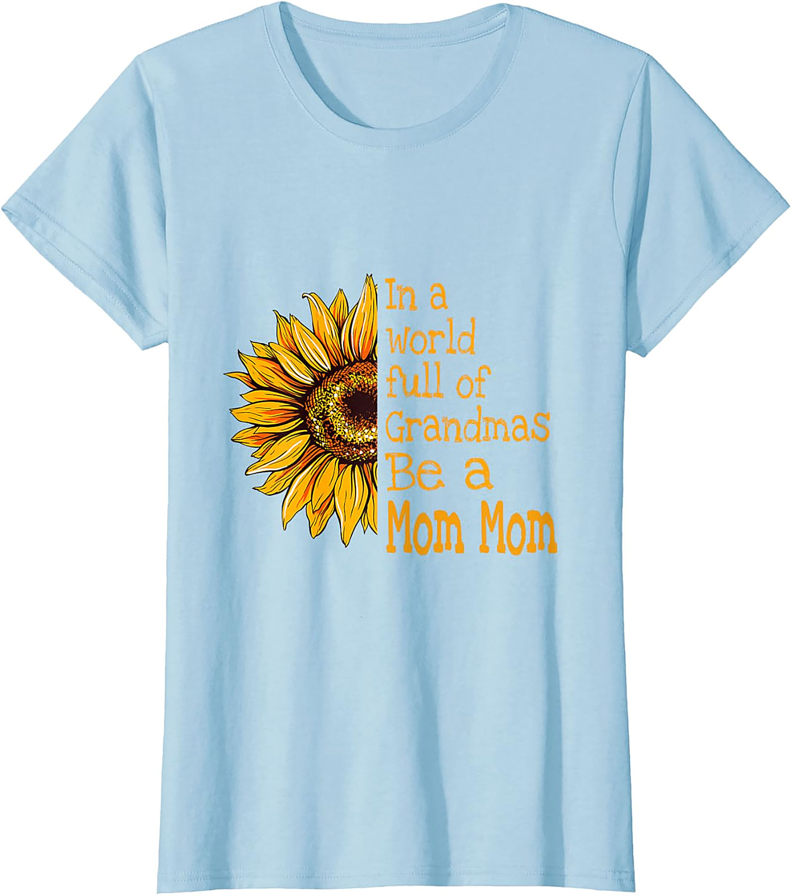  Mom Mom T-Shirt Sunflower Graphic Tee for Grandmas