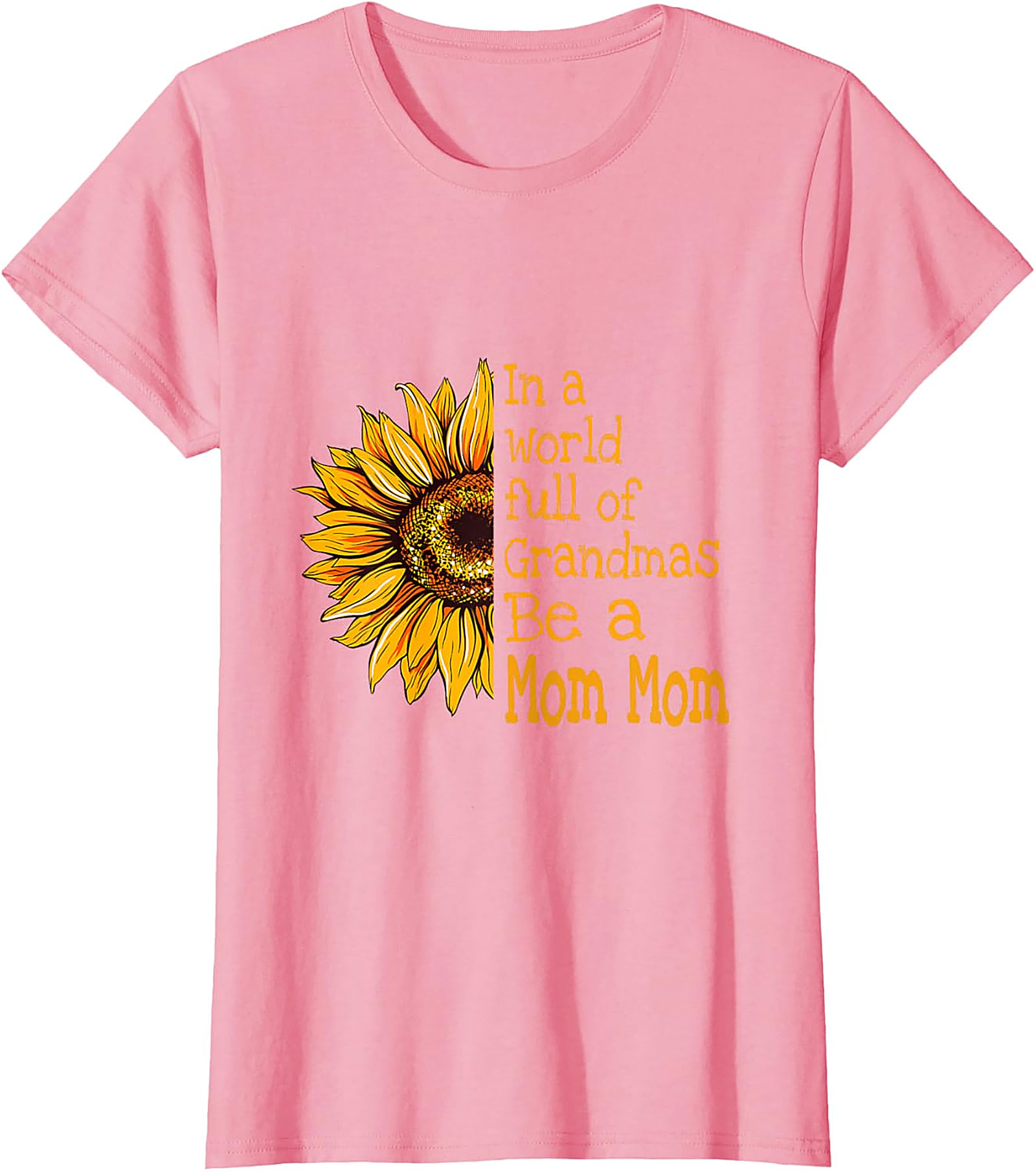  Mom Mom T-Shirt Sunflower Graphic Tee for Grandmas