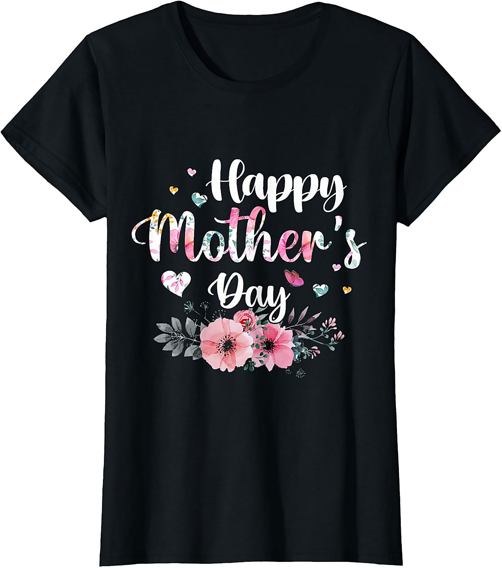  Happy Mother's Day Floral T-Shirt Soft Cotton Gift Tee