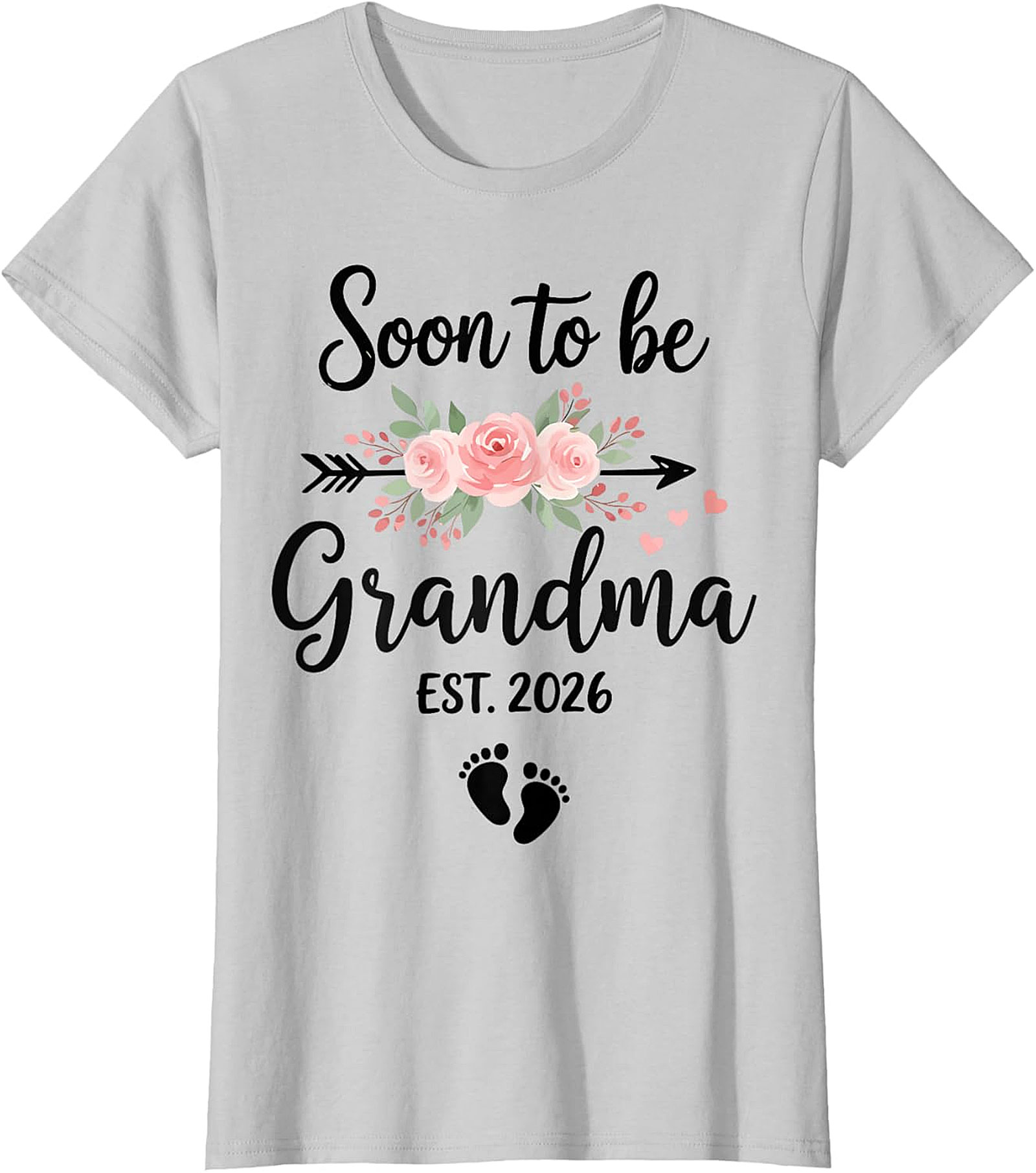 Soon to be Grandma EST. 2026 T-Shirt | Floral Reveal Tee