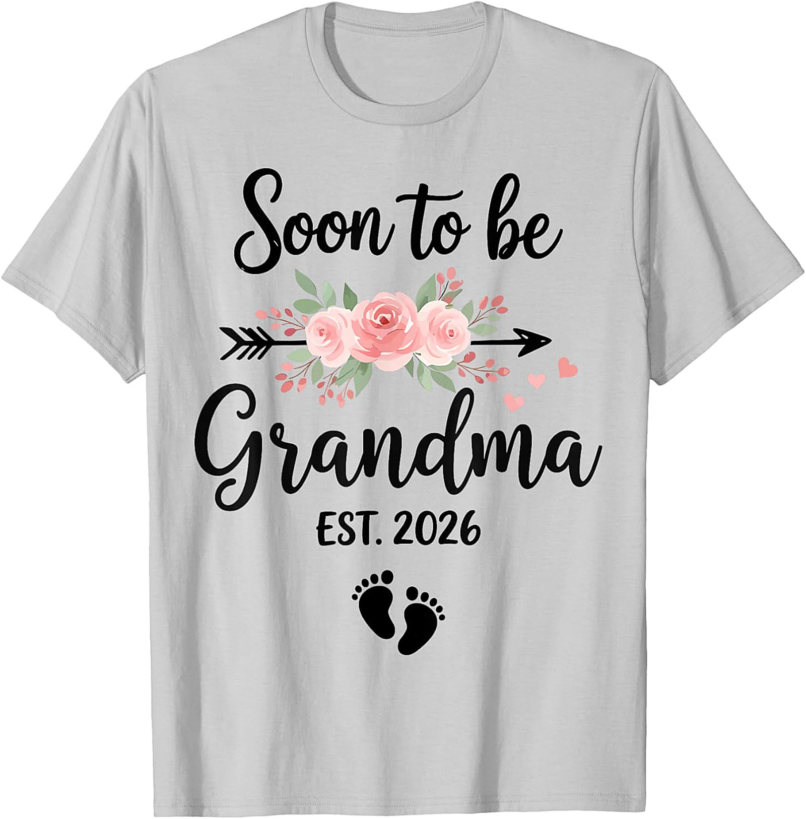 Soon to be Grandma EST. 2026 T-Shirt | Floral Reveal Tee