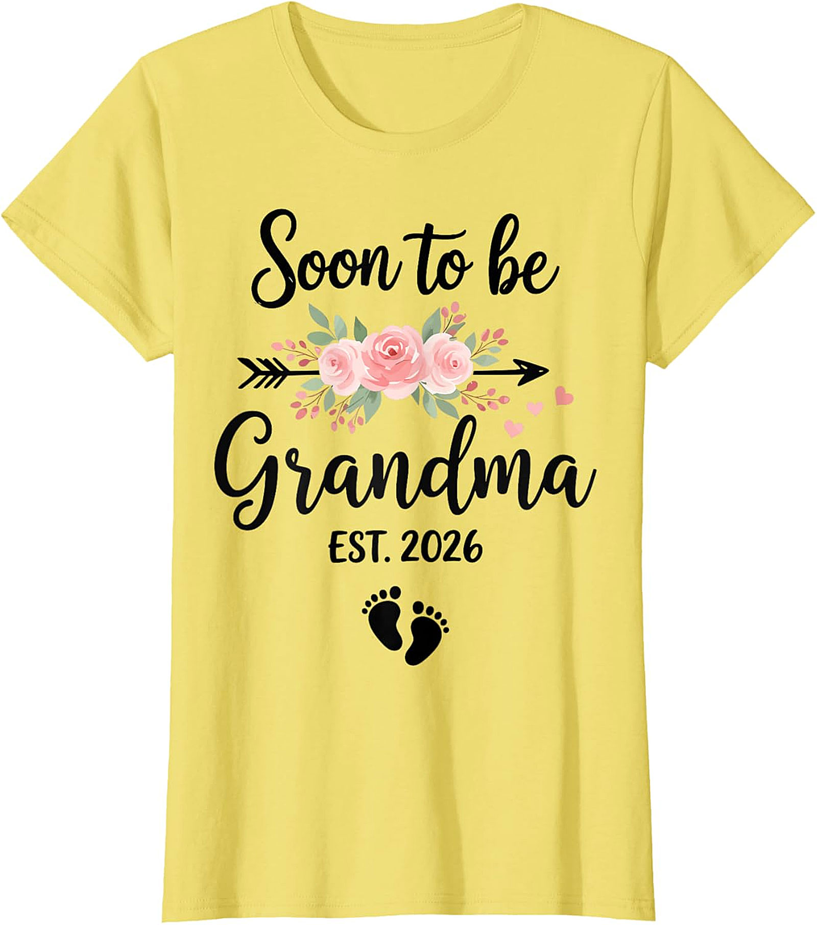 Soon to be Grandma EST. 2026 T-Shirt | Floral Reveal Tee