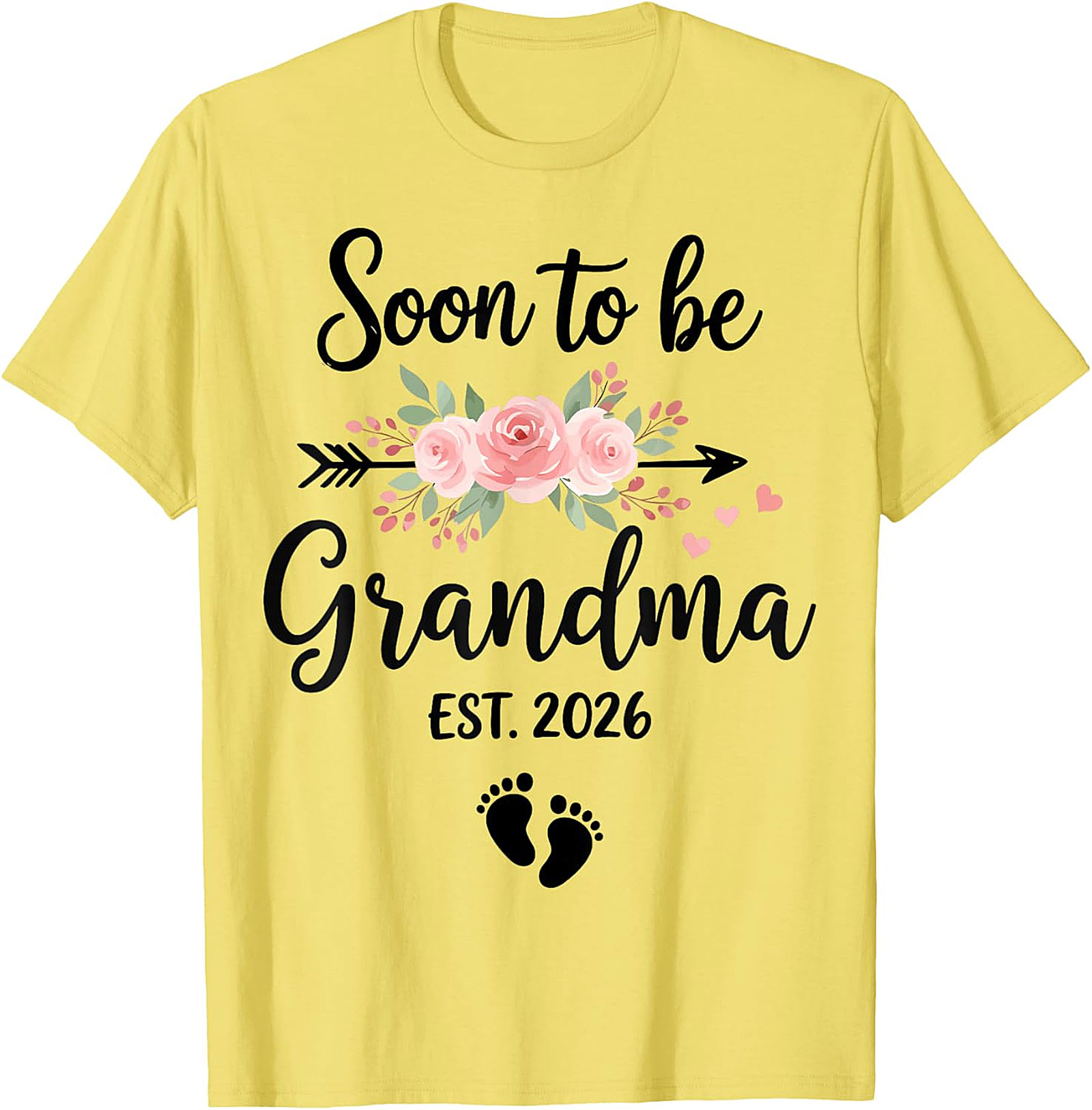 Soon to be Grandma EST. 2026 T-Shirt | Floral Reveal Tee