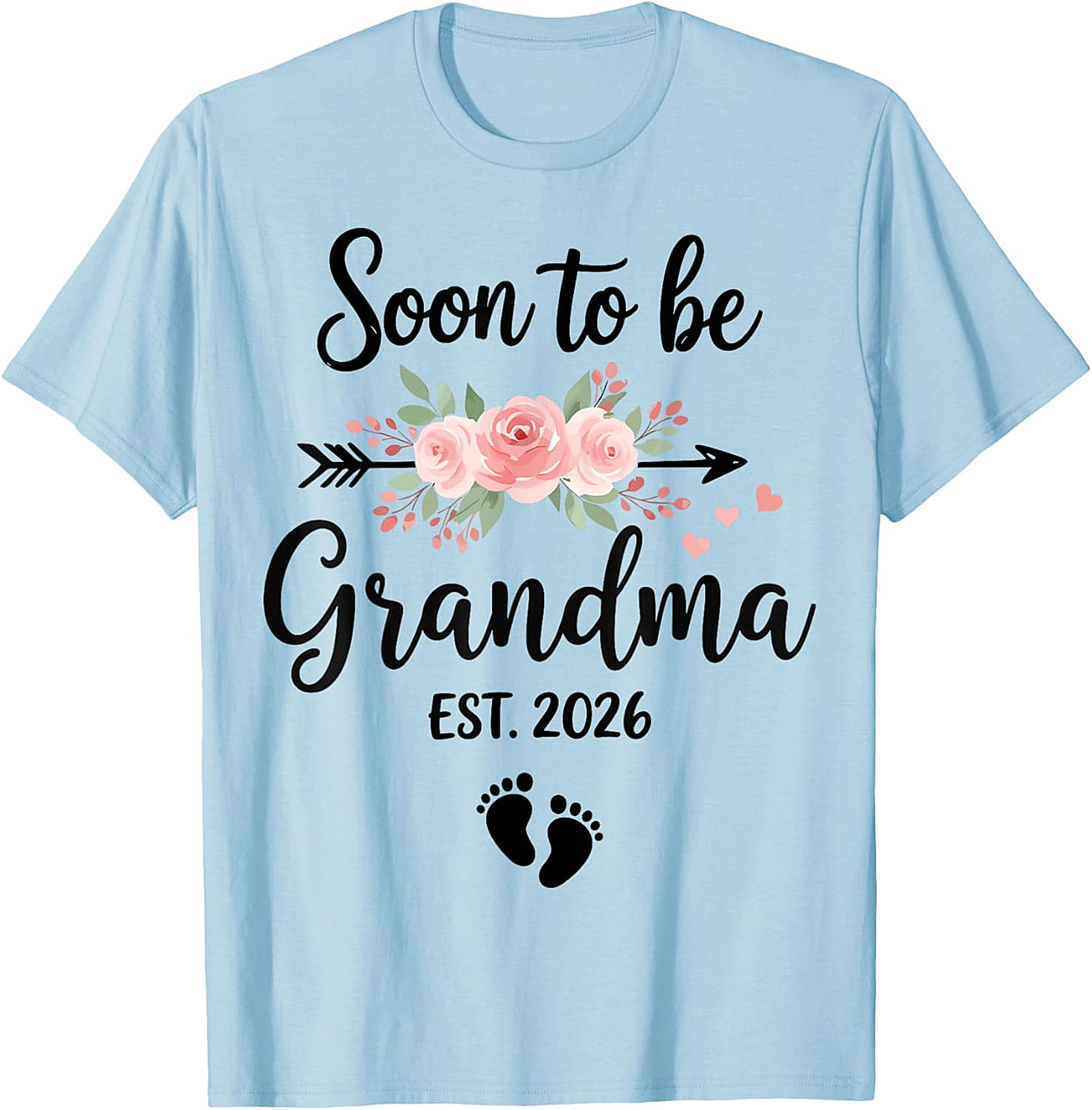 Soon to be Grandma EST. 2026 T-Shirt | Floral Reveal Tee