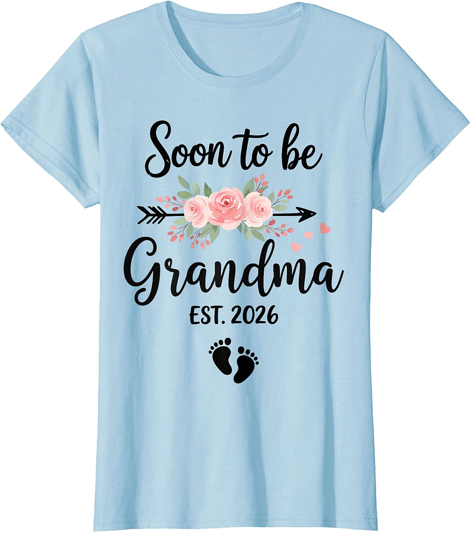 Soon to be Grandma EST. 2026 T-Shirt | Floral Reveal Tee