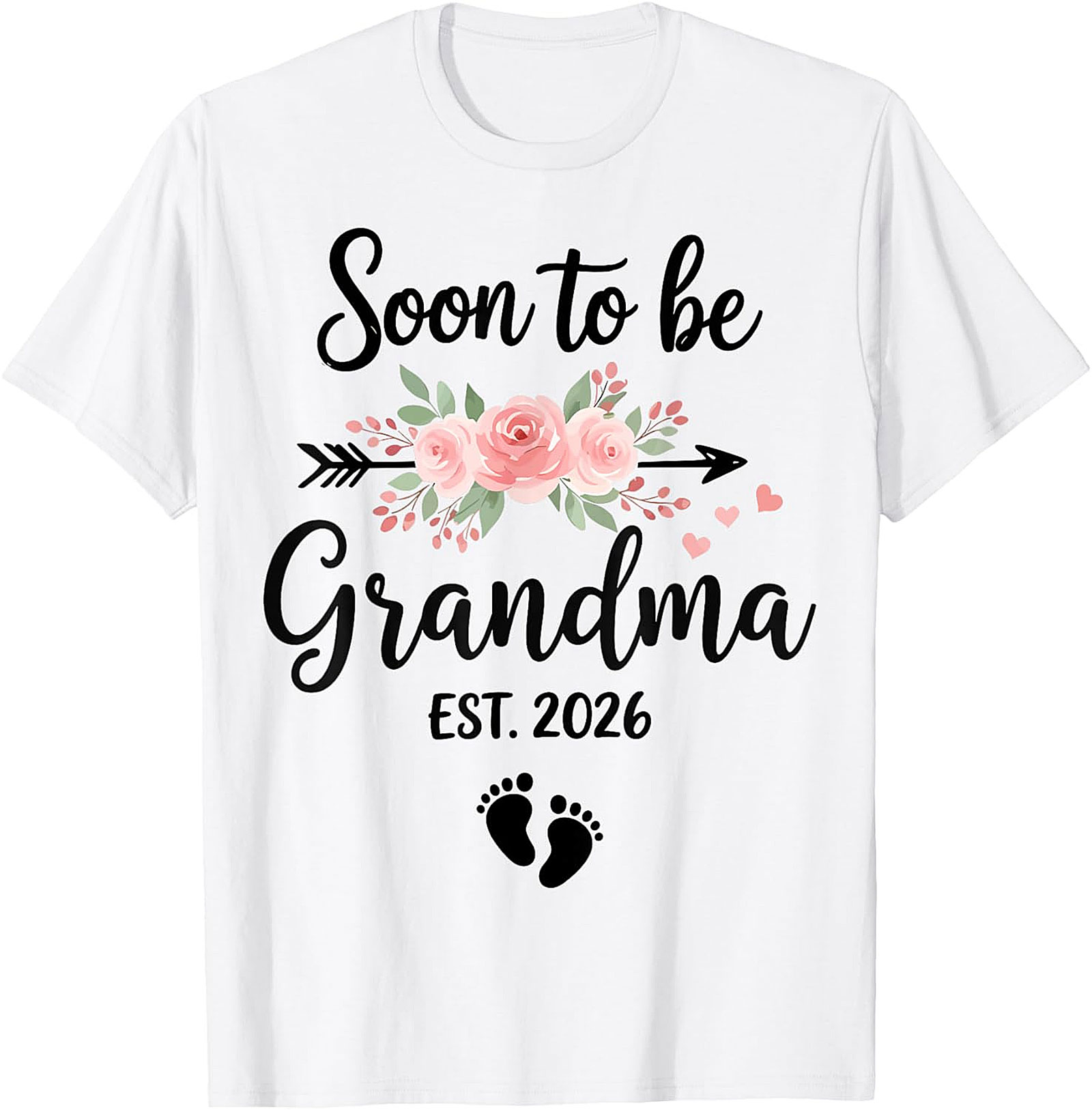 Soon to be Grandma EST. 2026 T-Shirt | Floral Reveal Tee