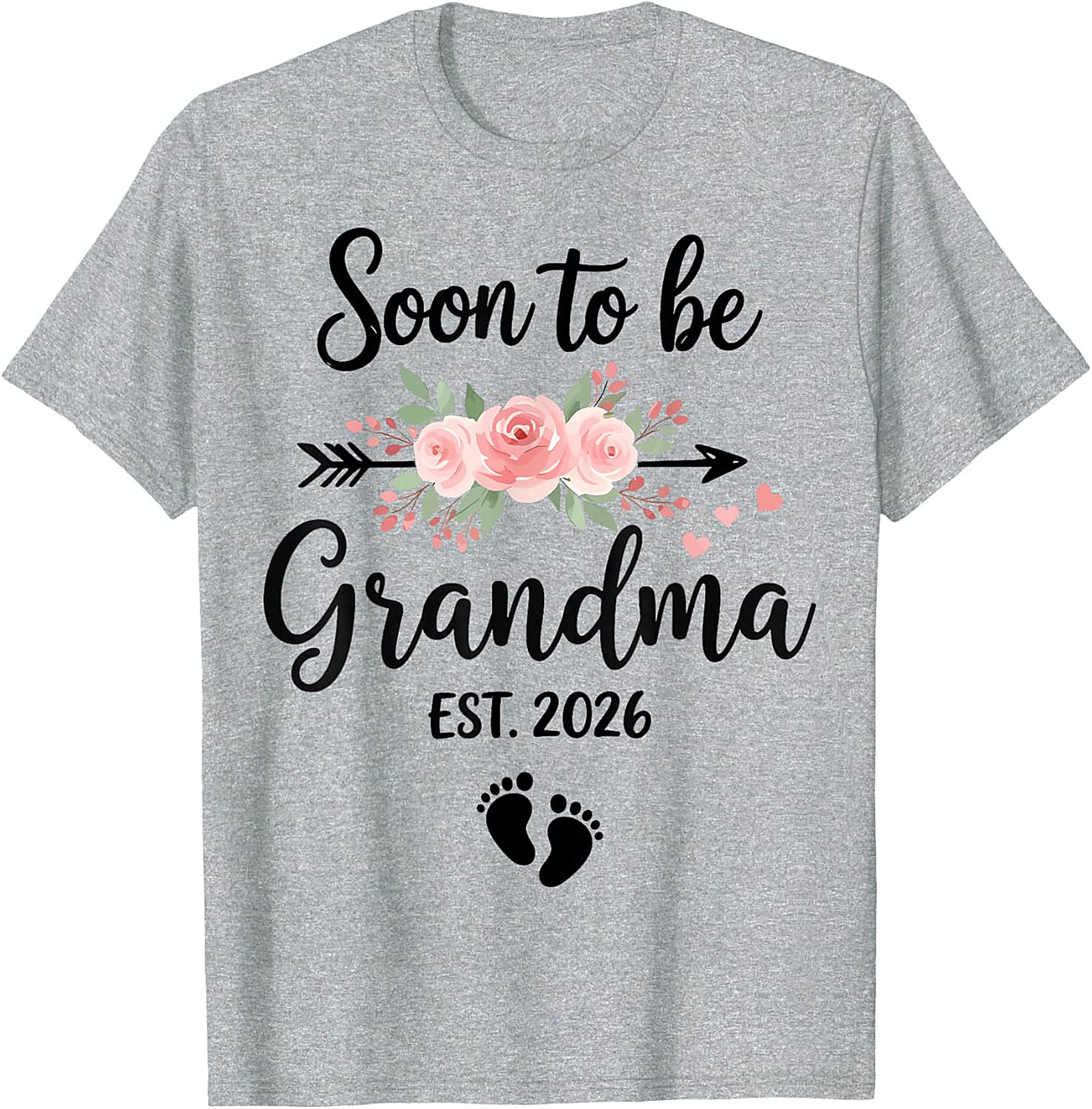 Soon to be Grandma EST. 2026 T-Shirt | Floral Reveal Tee