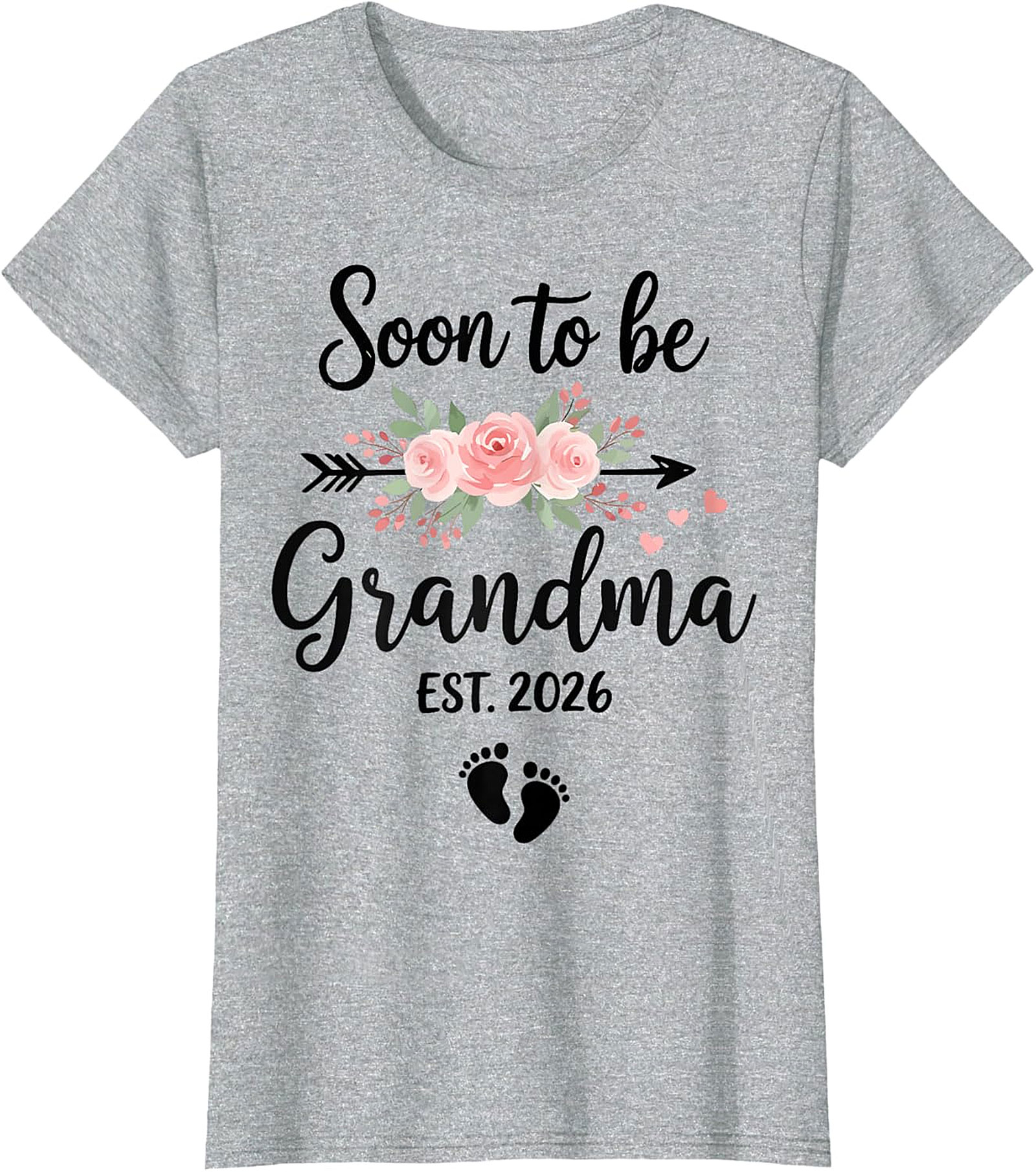 Soon to be Grandma EST. 2026 T-Shirt | Floral Reveal Tee