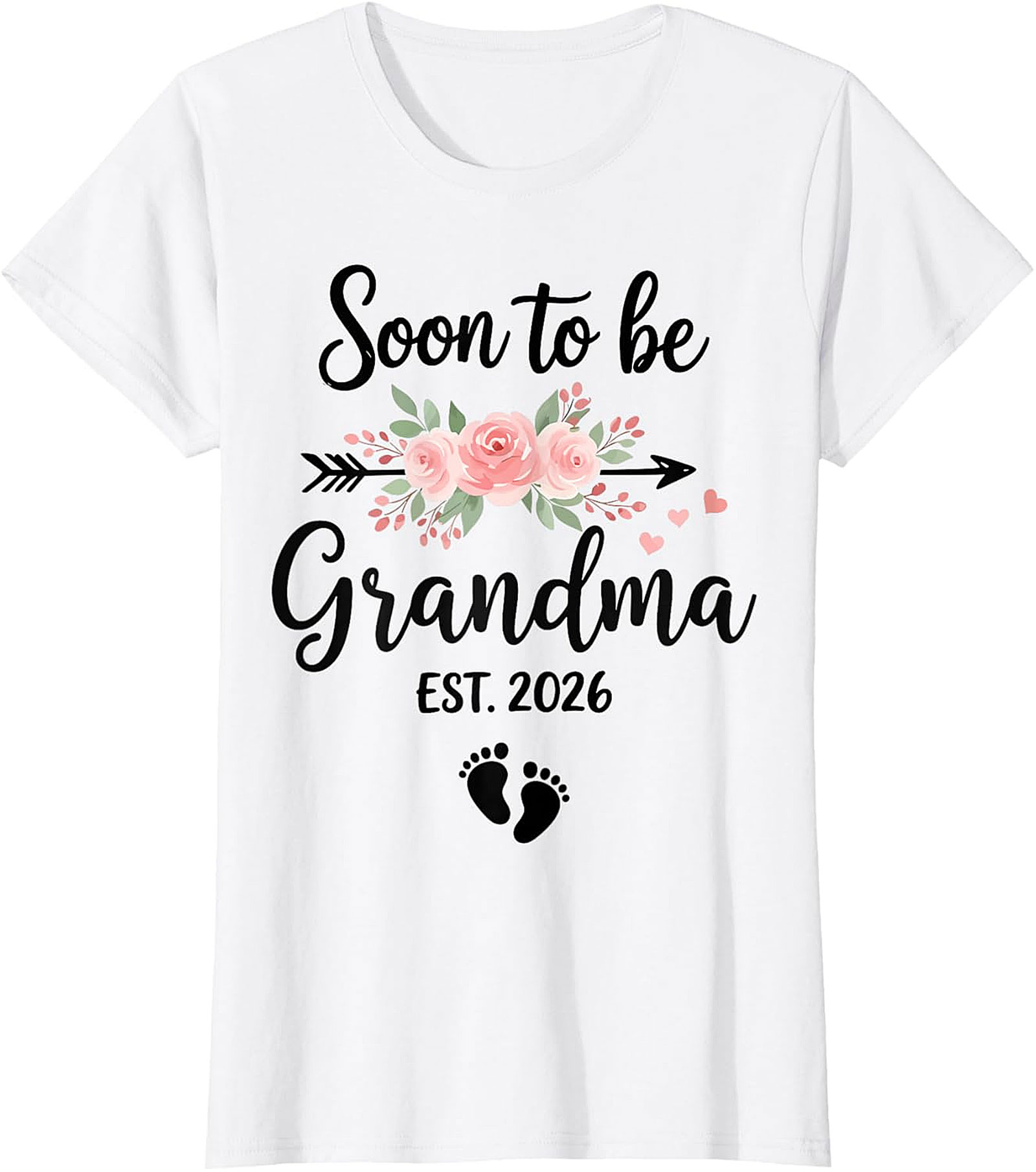 Soon to be Grandma EST. 2026 T-Shirt | Floral Reveal Tee