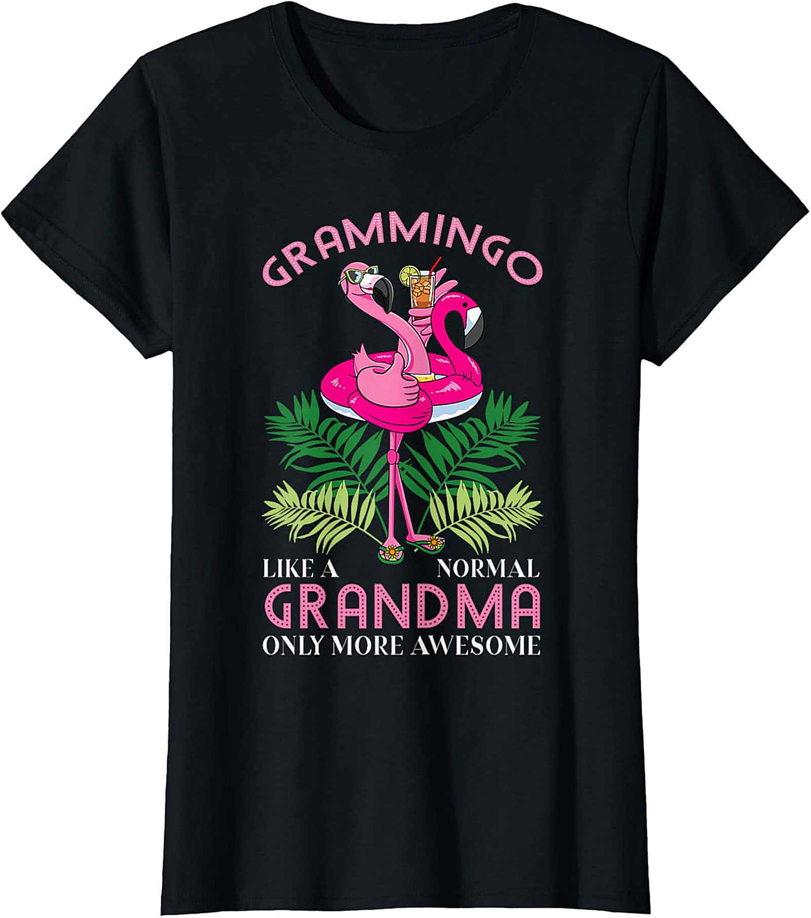 Grammingo T-Shirt | Awesome Grandma Flamingo Graphic Tee