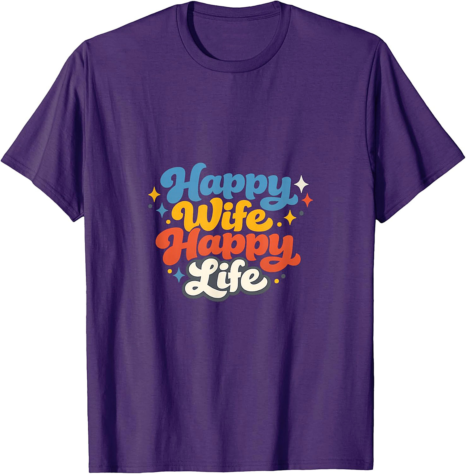 Happy Wife Happy Life Retro T-Shirt | Funny Gift Tee