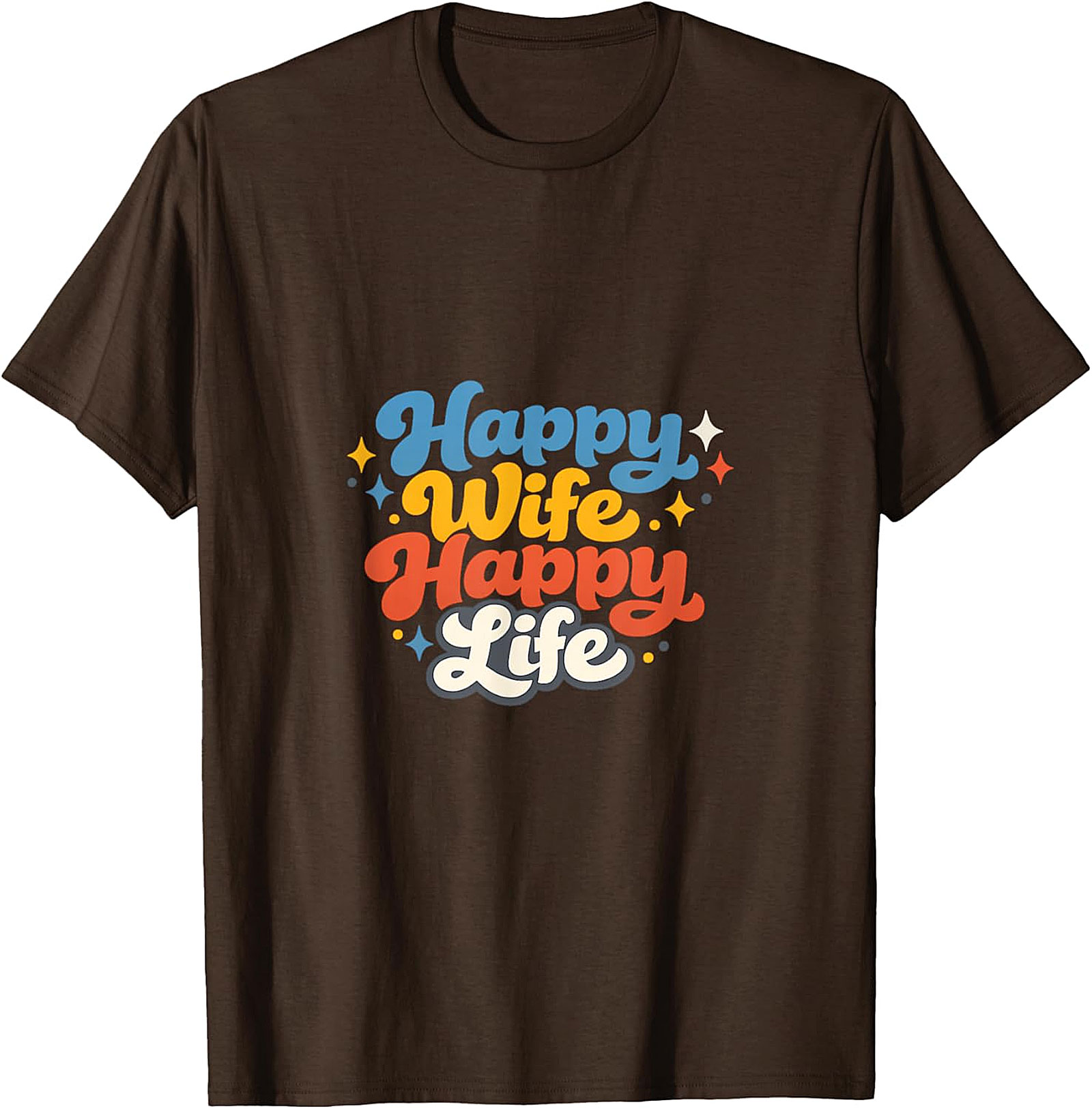 Happy Wife Happy Life Retro T-Shirt | Funny Gift Tee