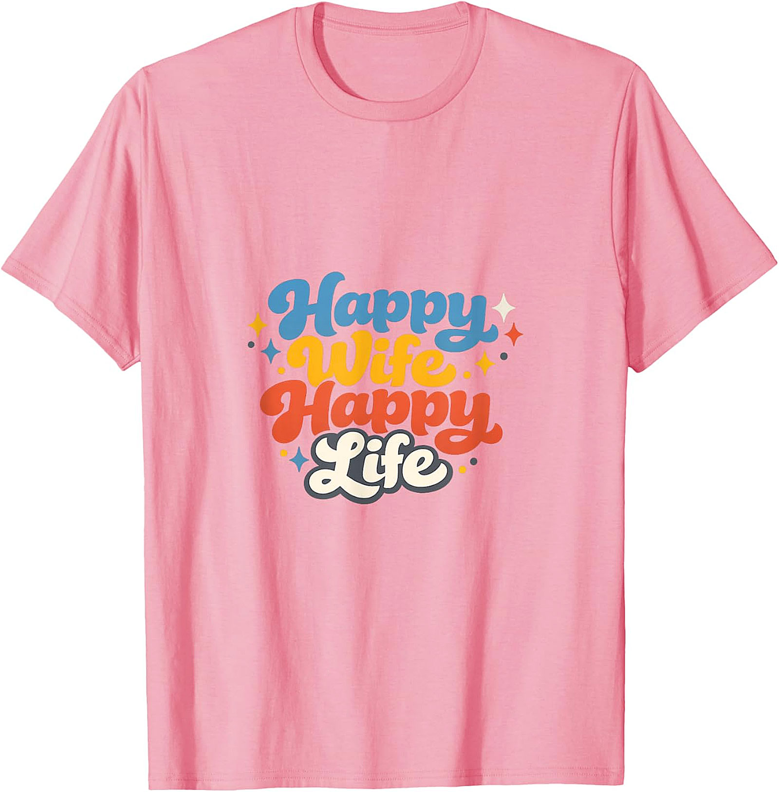 Happy Wife Happy Life Retro T-Shirt | Funny Gift Tee