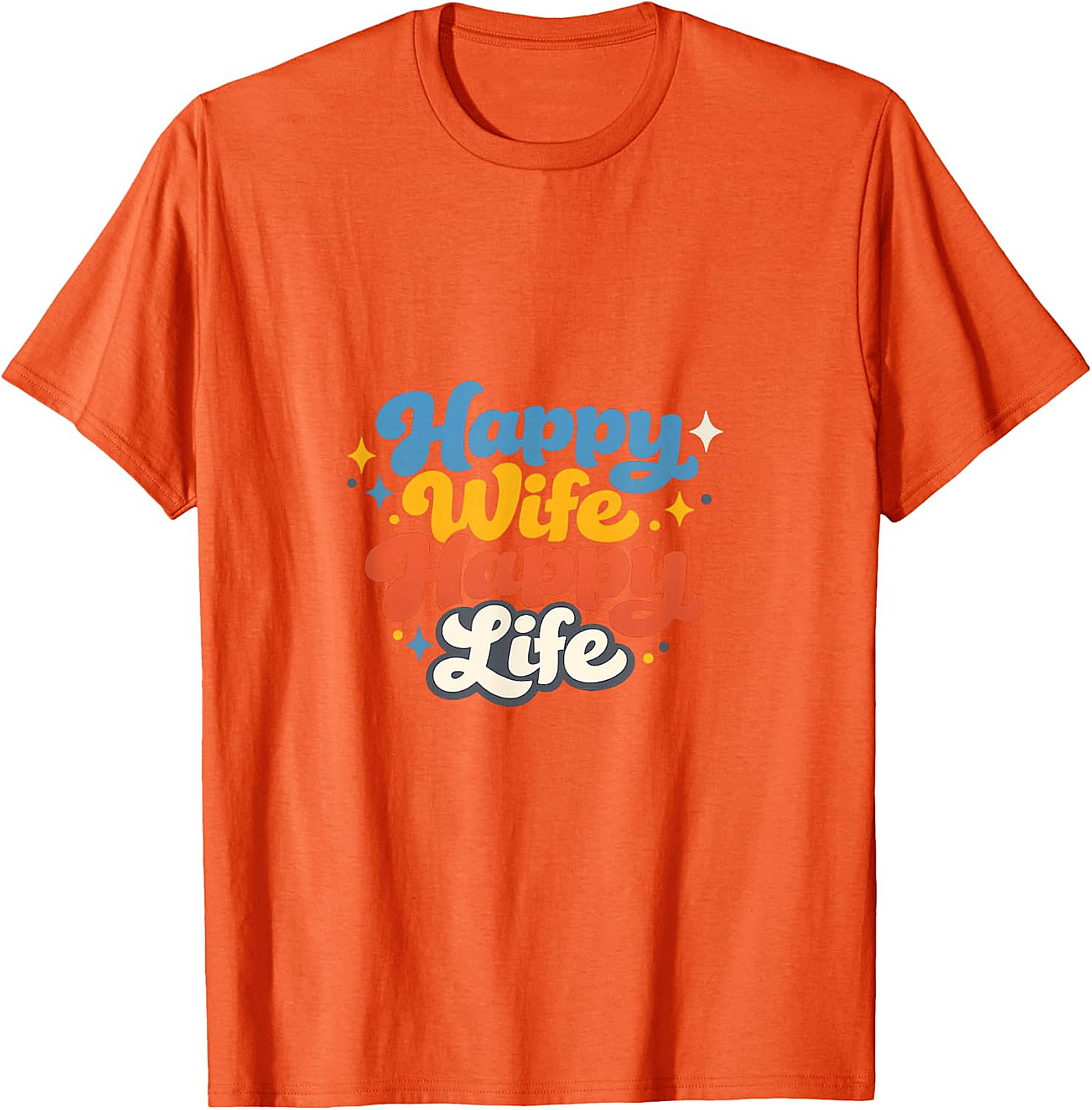 Happy Wife Happy Life Retro T-Shirt | Funny Gift Tee