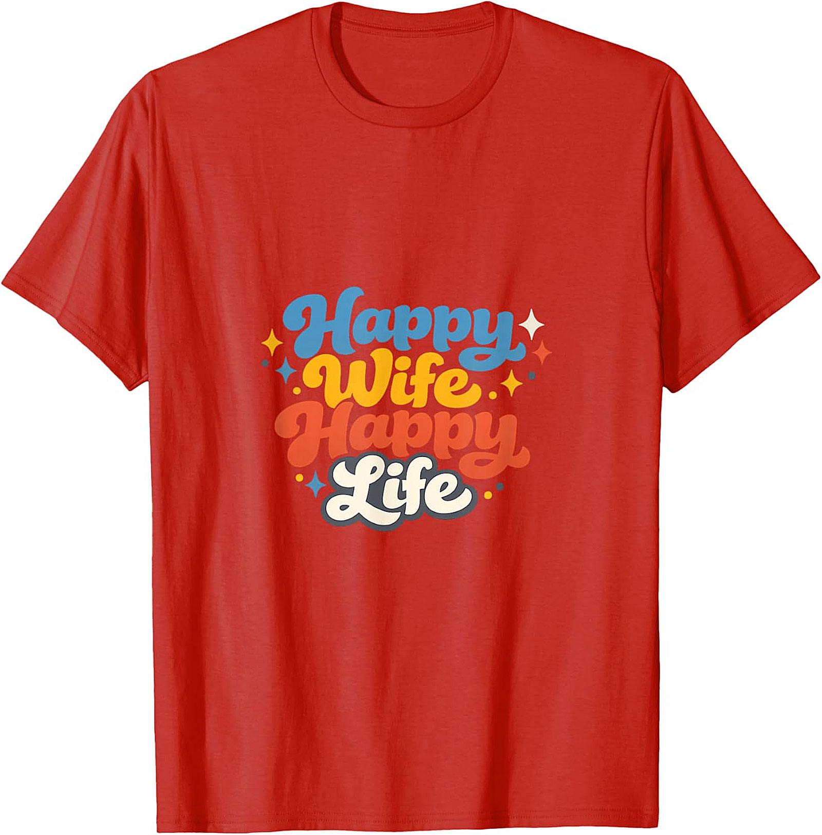 Happy Wife Happy Life Retro T-Shirt | Funny Gift Tee