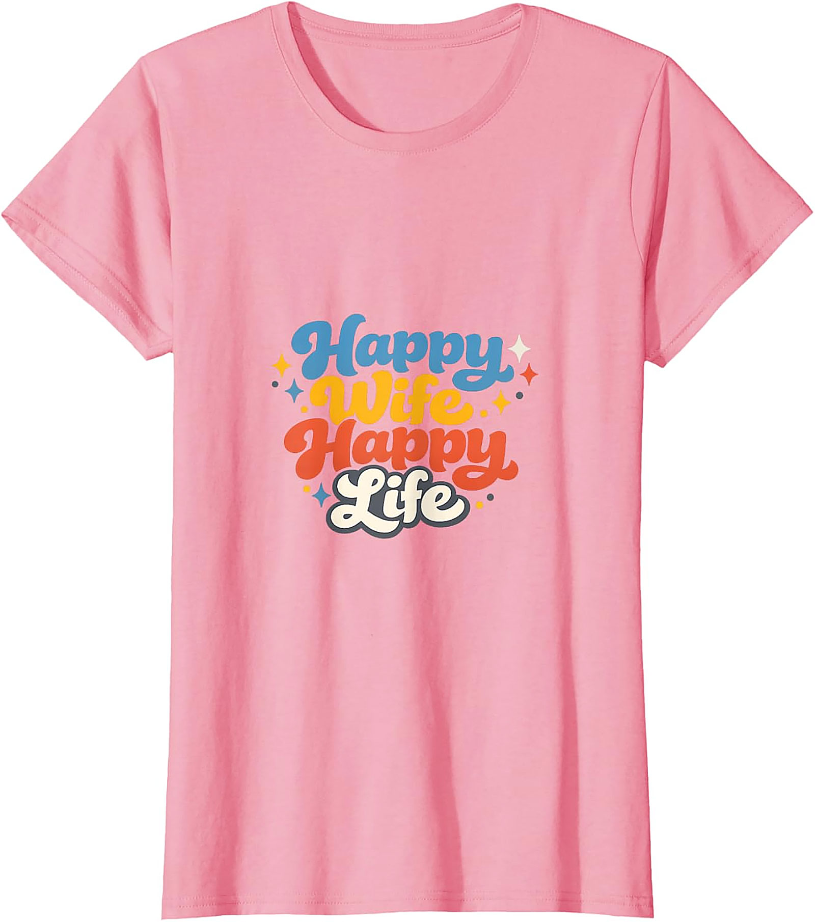 Happy Wife Happy Life Retro T-Shirt | Funny Gift Tee