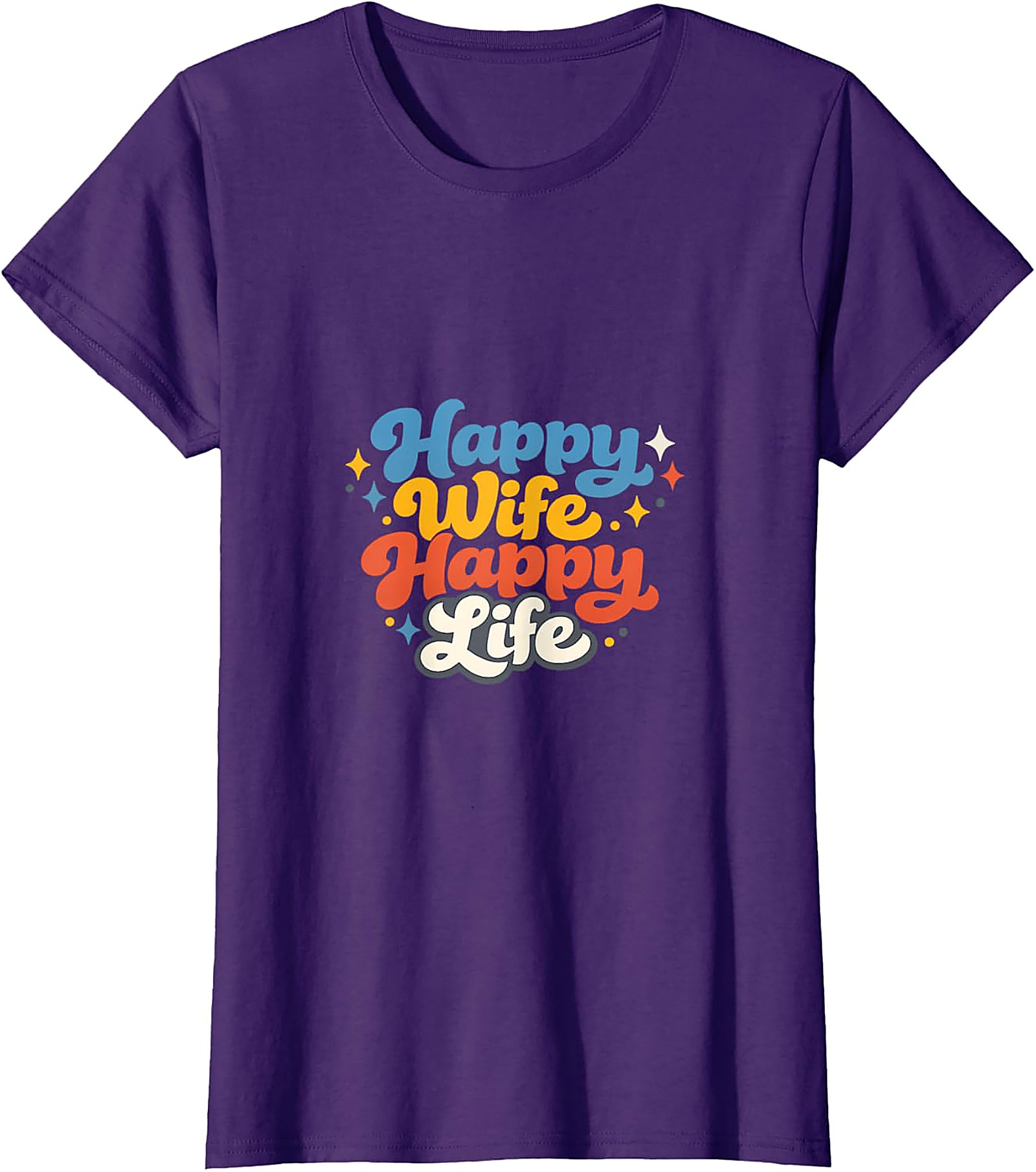 Happy Wife Happy Life Retro T-Shirt | Funny Gift Tee