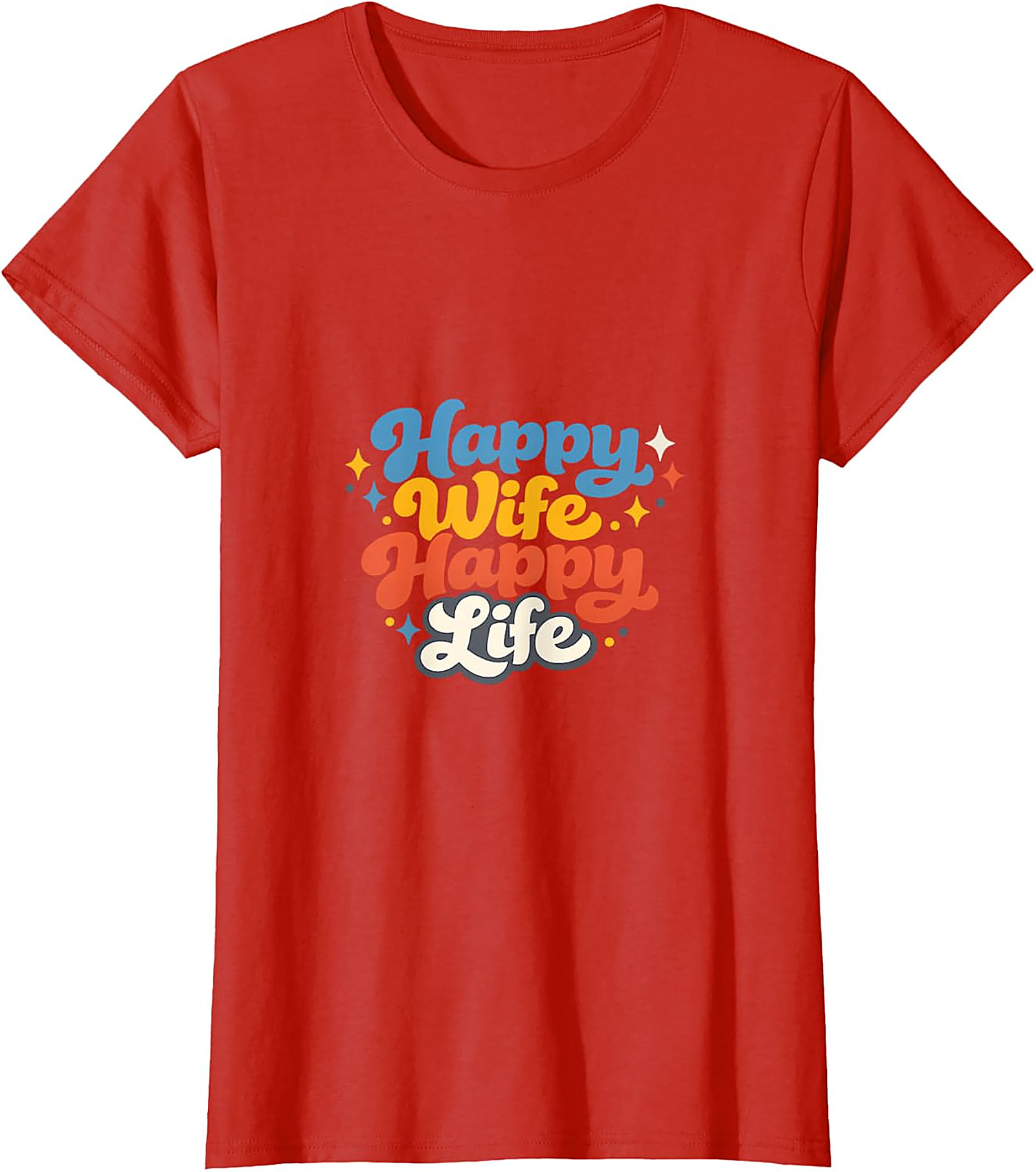 Happy Wife Happy Life Retro T-Shirt | Funny Gift Tee