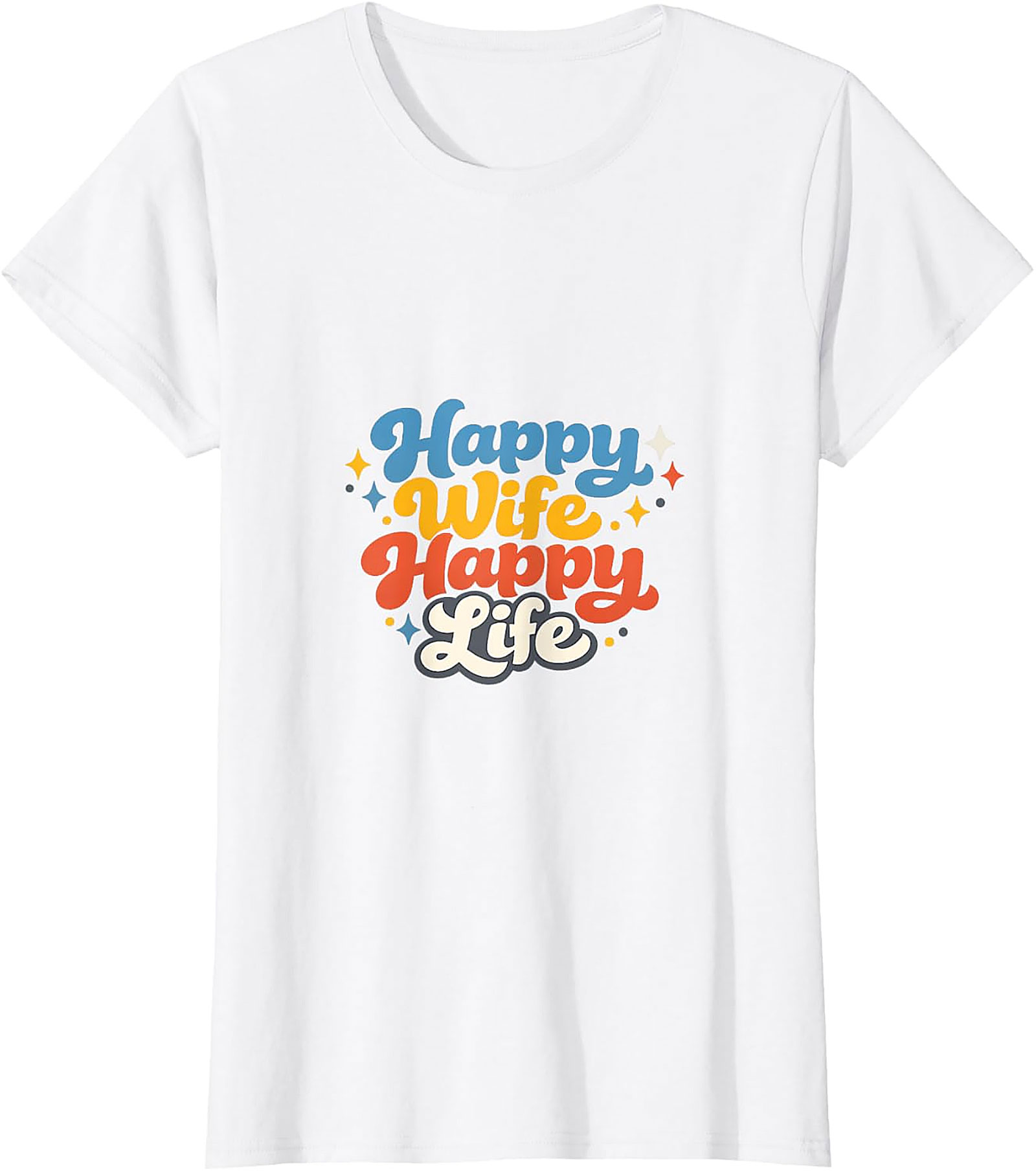 Happy Wife Happy Life Retro T-Shirt | Funny Gift Tee