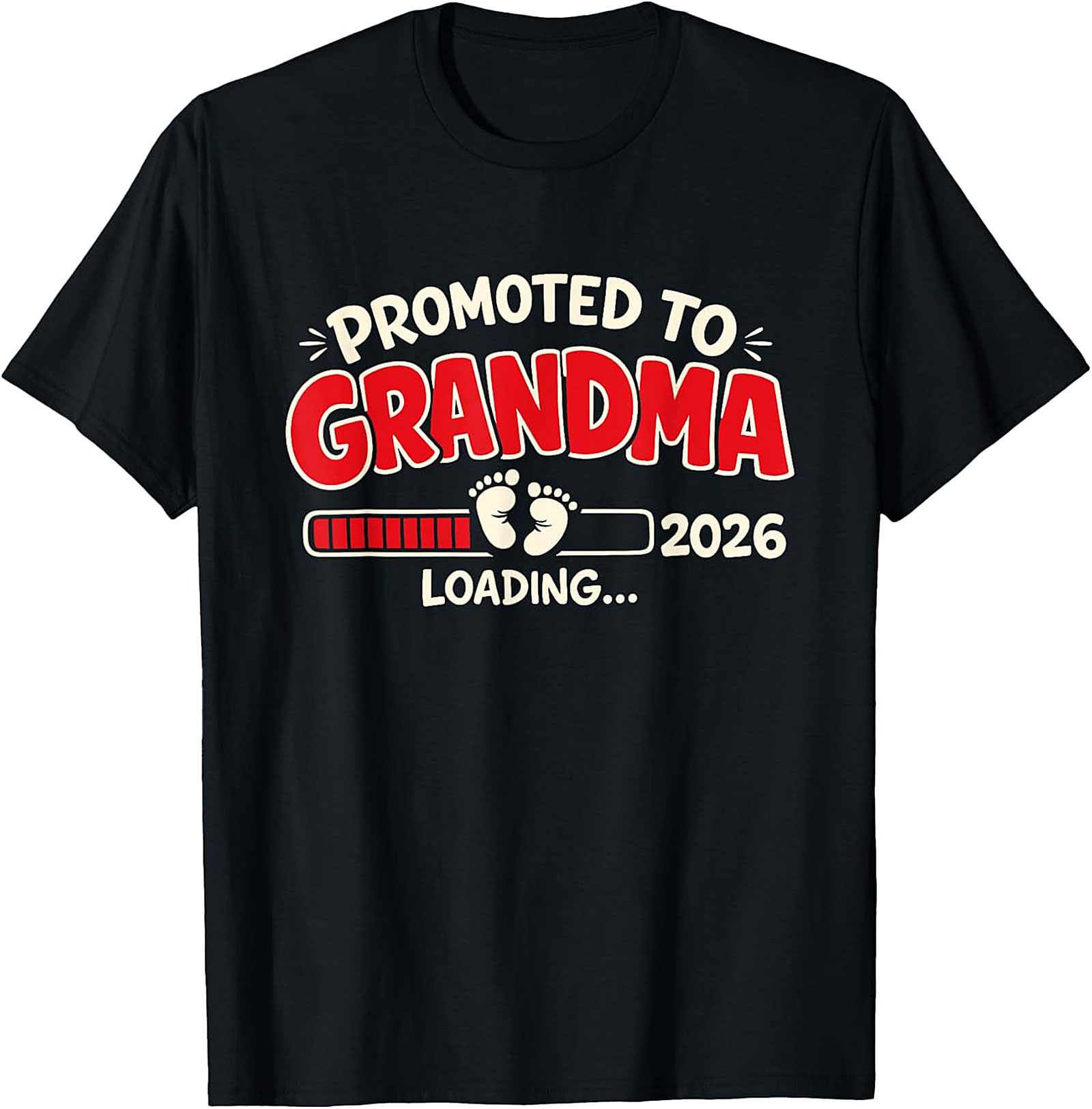 Promoted to Grandma 2026 T-Shirt | Funny Pregnancy Reveal Tee