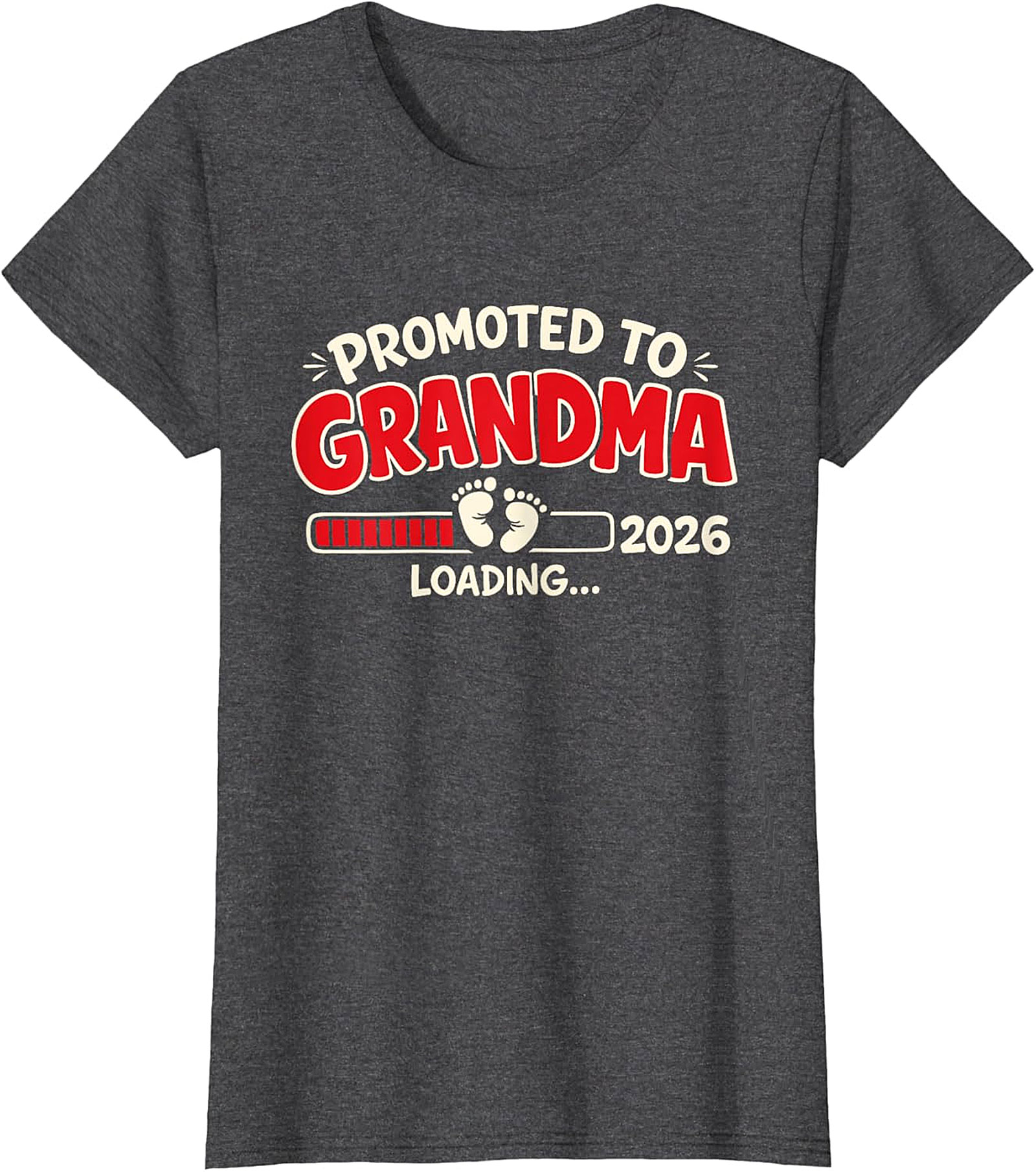 Promoted to Grandma 2026 T-Shirt | Funny Pregnancy Reveal Tee