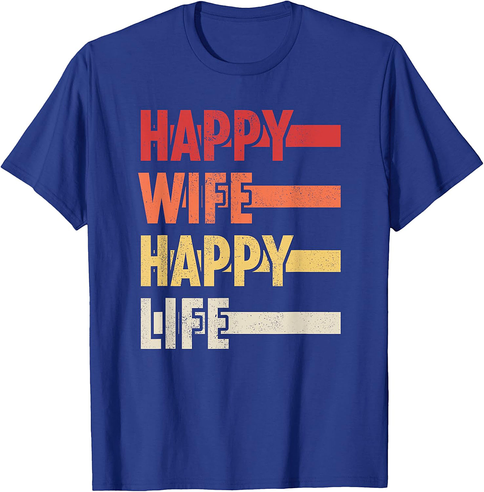 Happy Wife Happy Life T-shirt | Retro Funny Husband Tee
