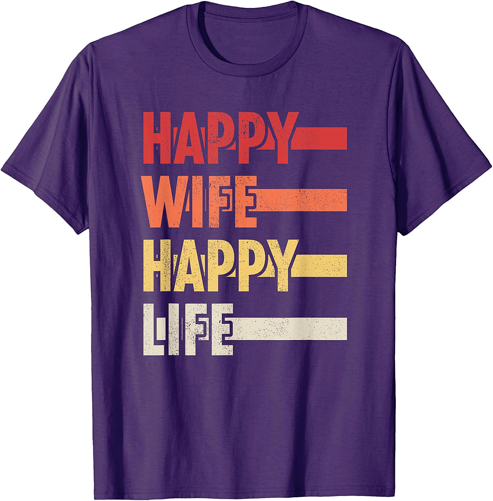 Happy Wife Happy Life T-shirt | Retro Funny Husband Tee