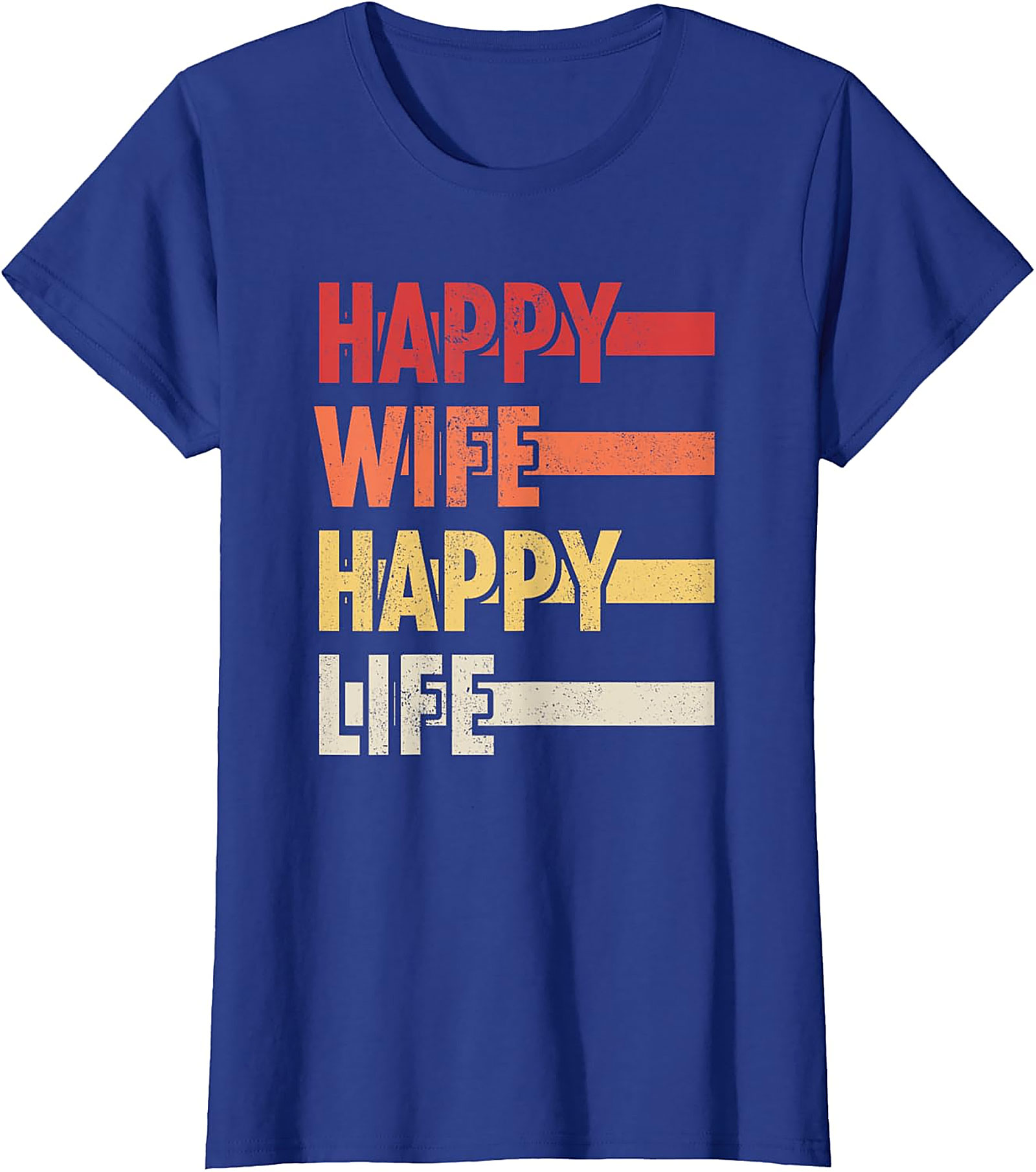 Happy Wife Happy Life T-shirt | Retro Funny Husband Tee
