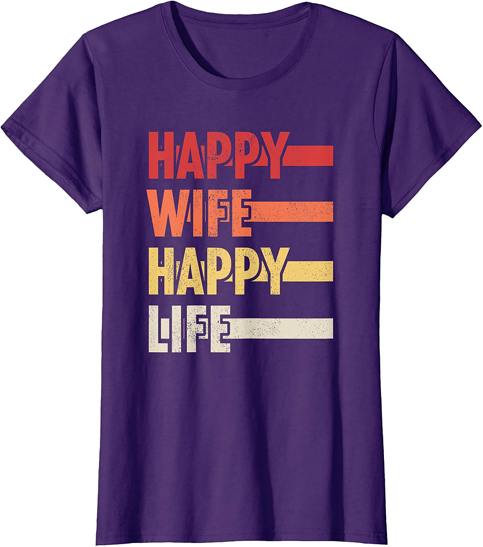 Happy Wife Happy Life T-shirt | Retro Funny Husband Tee