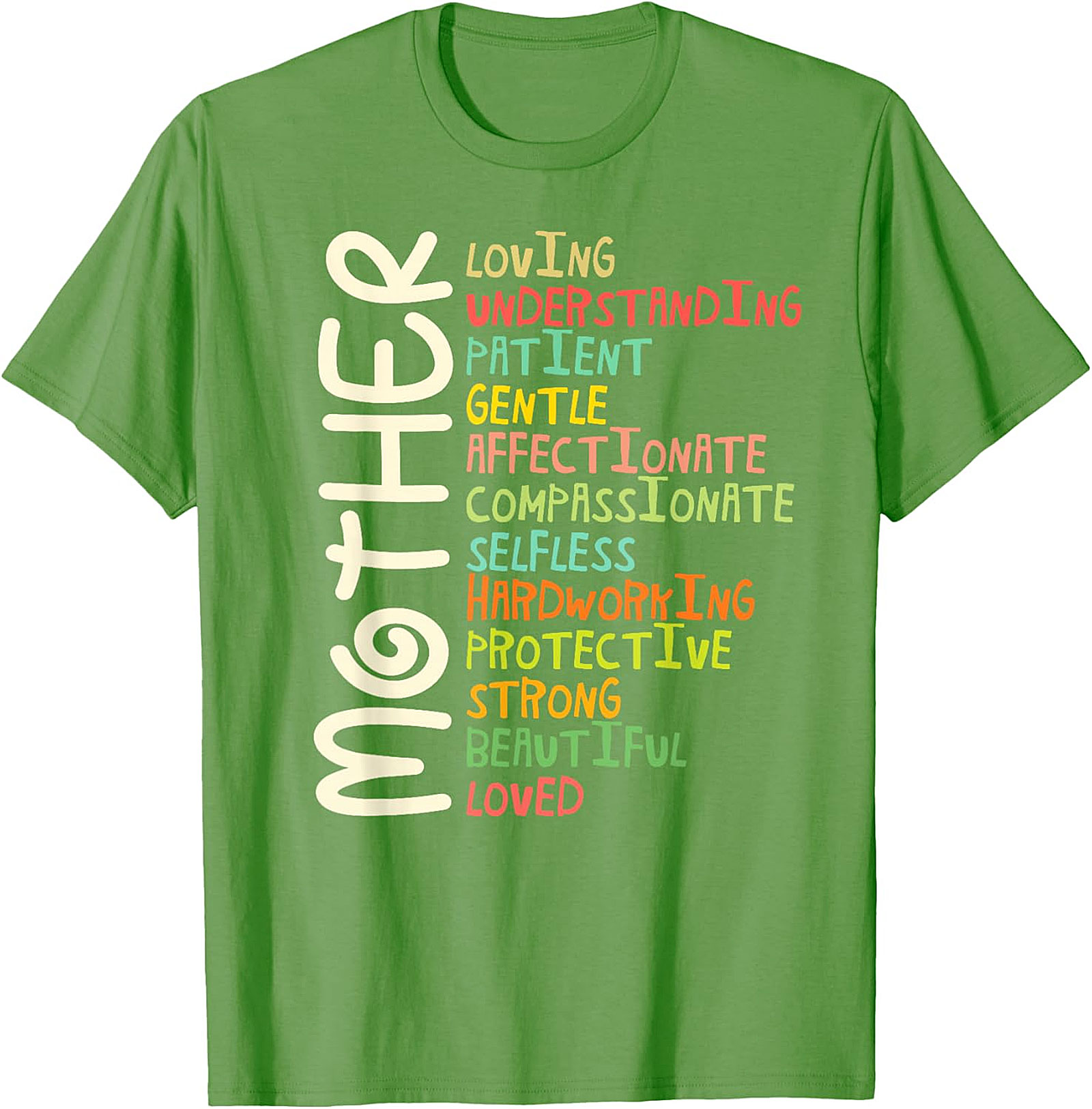 Motherhood Adjectives T-Shirt - Perfect Gift for Mom