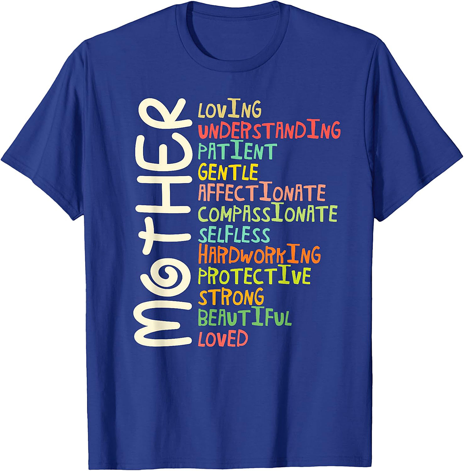 Motherhood Adjectives T-Shirt - Perfect Gift for Mom