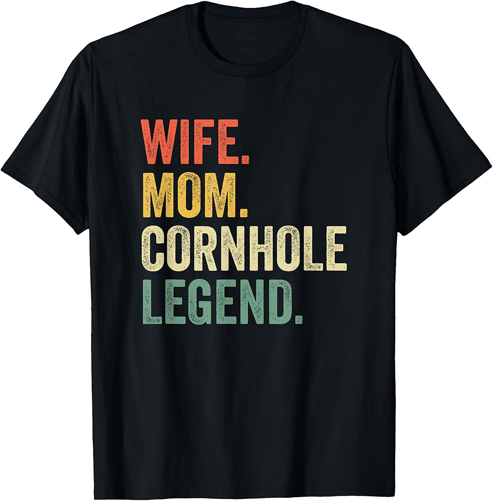 Wife Mom Cornhole Legend T-shirt | Retro Funny Graphic Tee