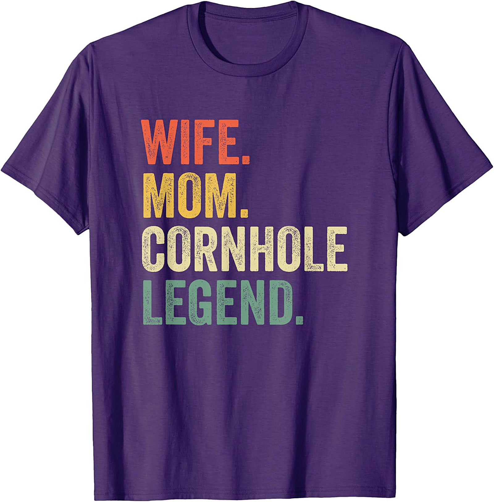 Wife Mom Cornhole Legend T-shirt | Retro Funny Graphic Tee