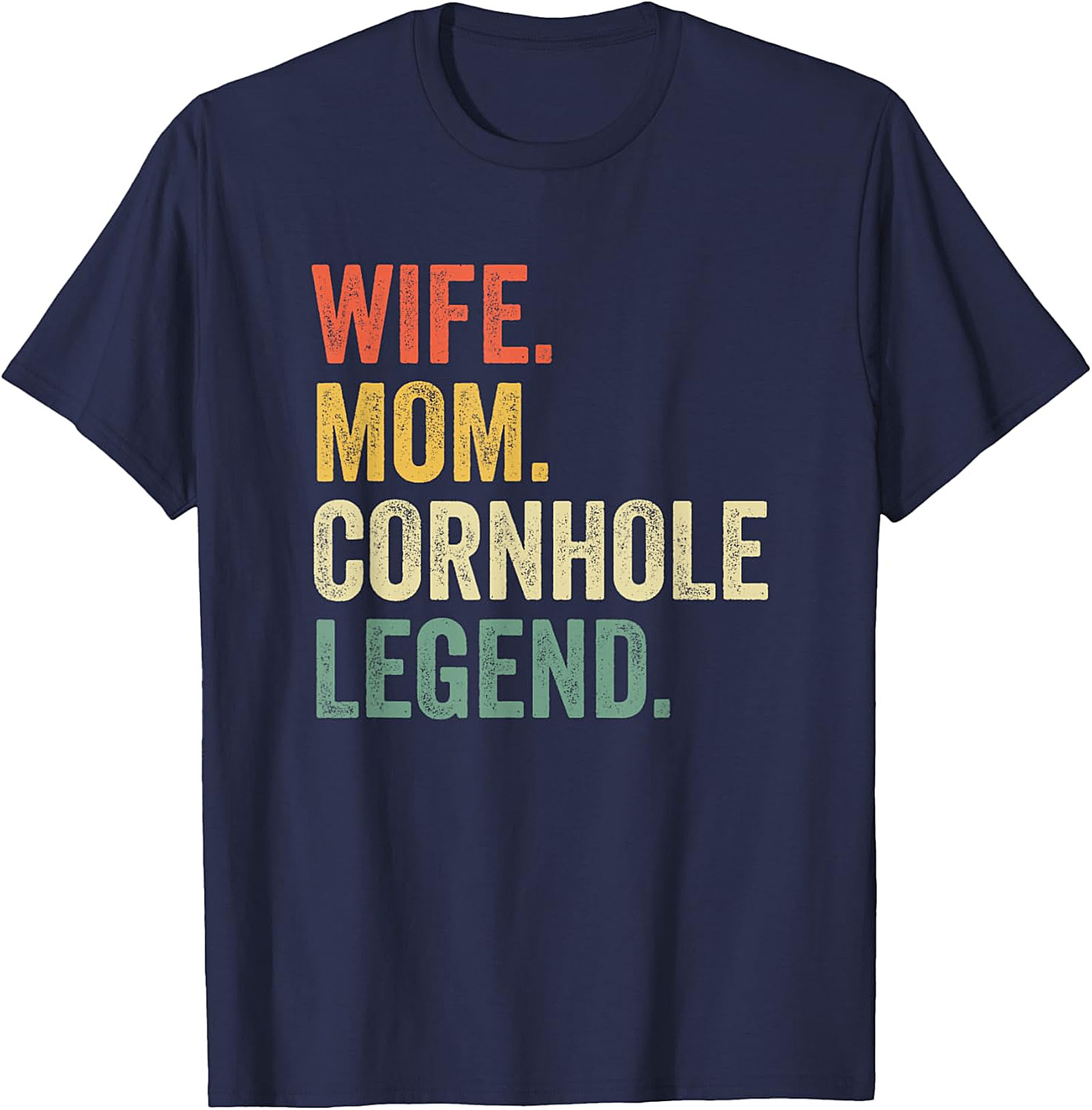Wife Mom Cornhole Legend T-shirt | Retro Funny Graphic Tee