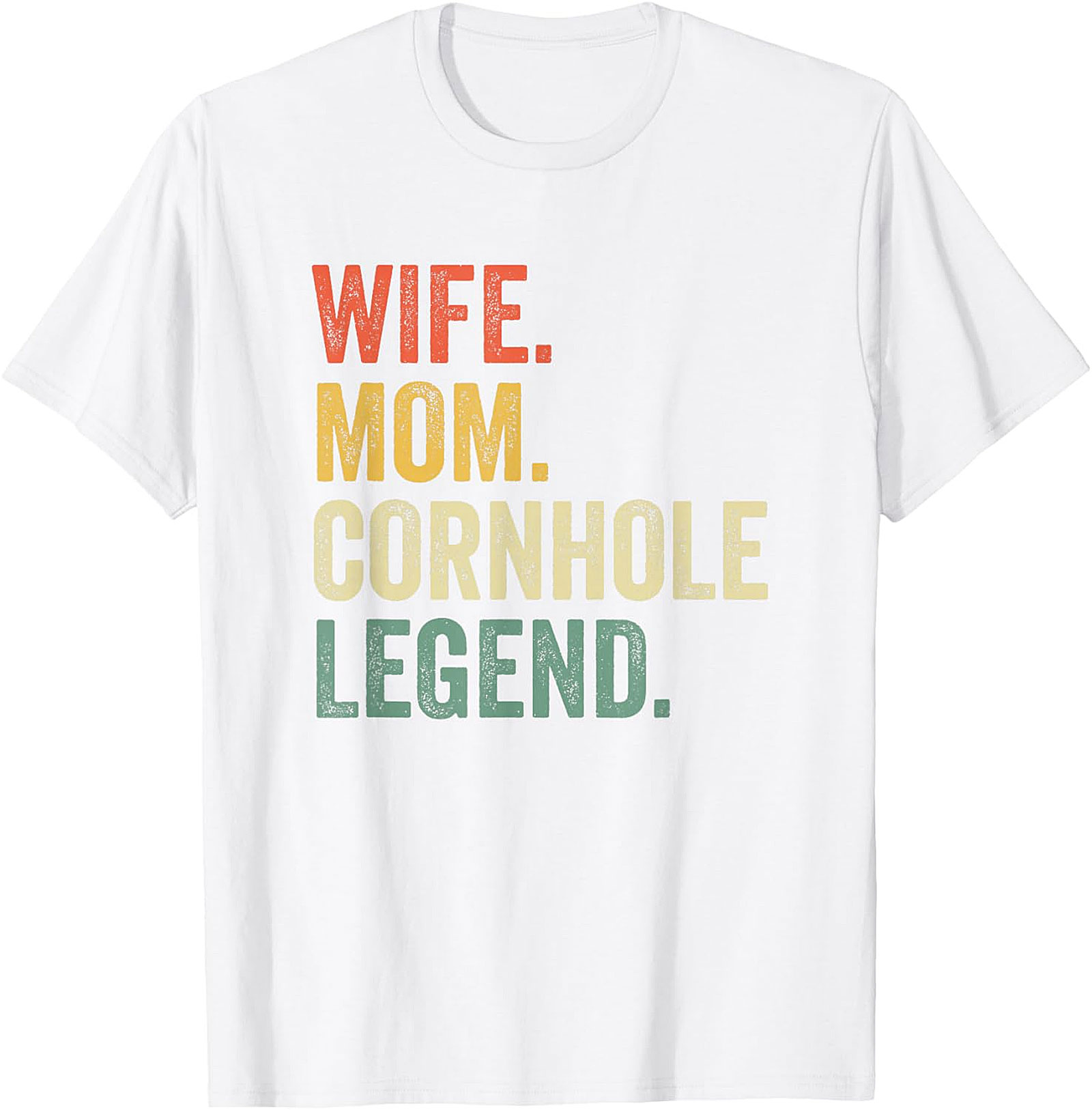Wife Mom Cornhole Legend T-shirt | Retro Funny Graphic Tee