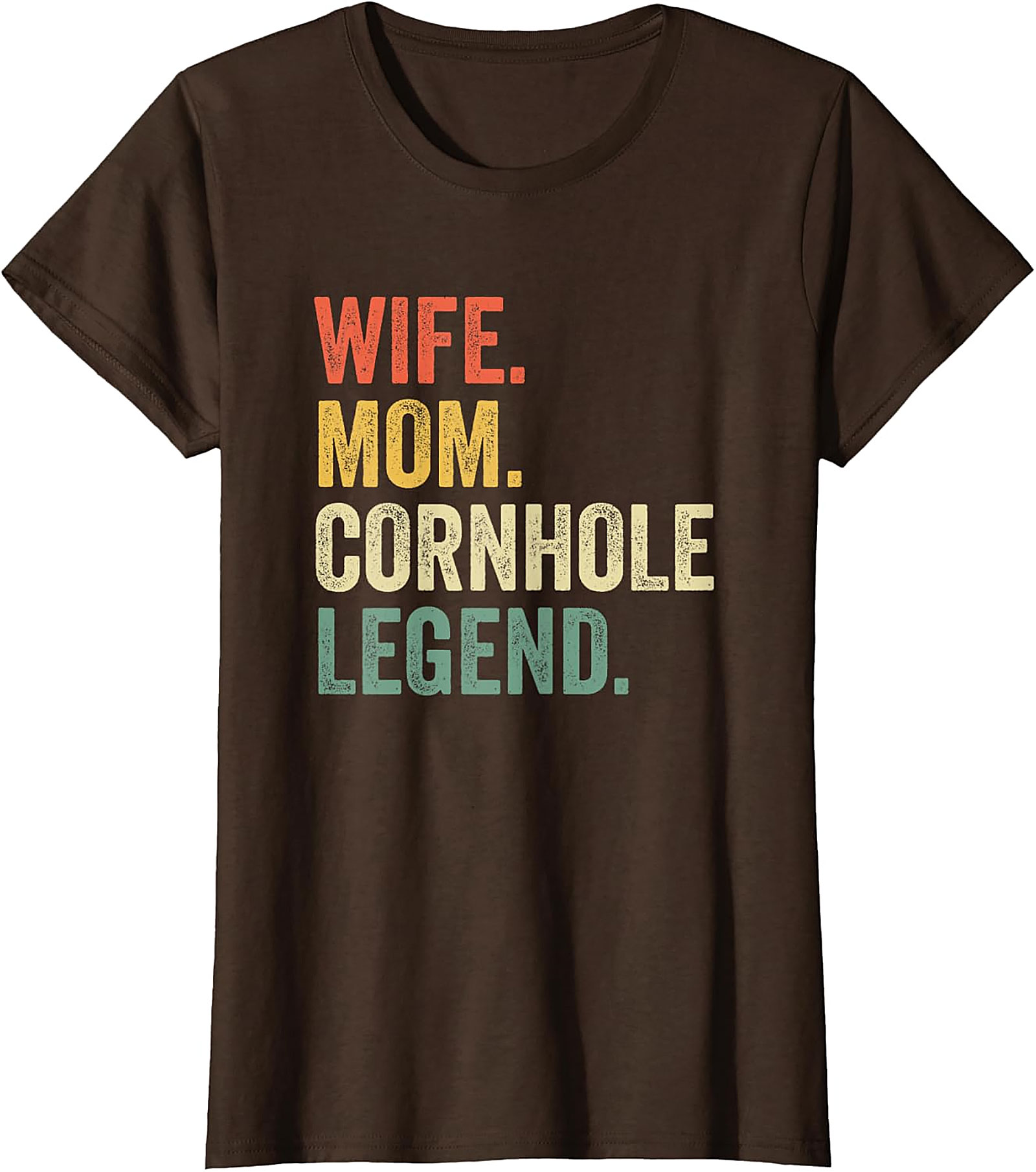 Wife Mom Cornhole Legend T-shirt | Retro Funny Graphic Tee