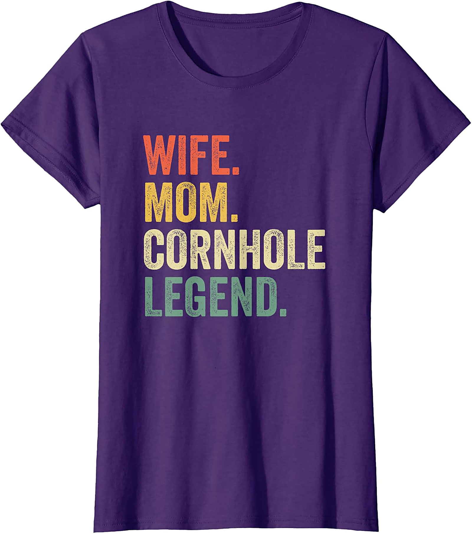 Wife Mom Cornhole Legend T-shirt | Retro Funny Graphic Tee