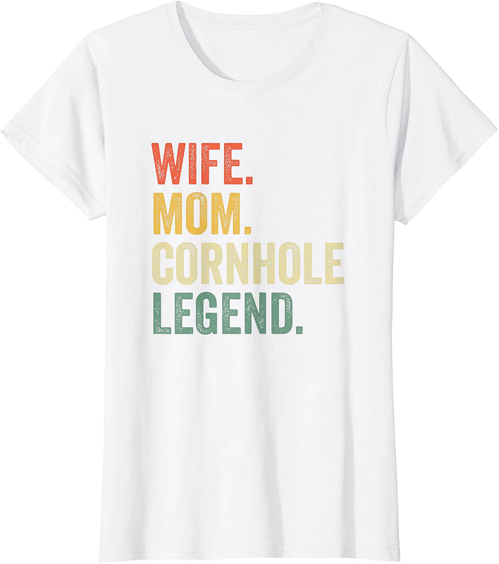 Wife Mom Cornhole Legend T-shirt | Retro Funny Graphic Tee