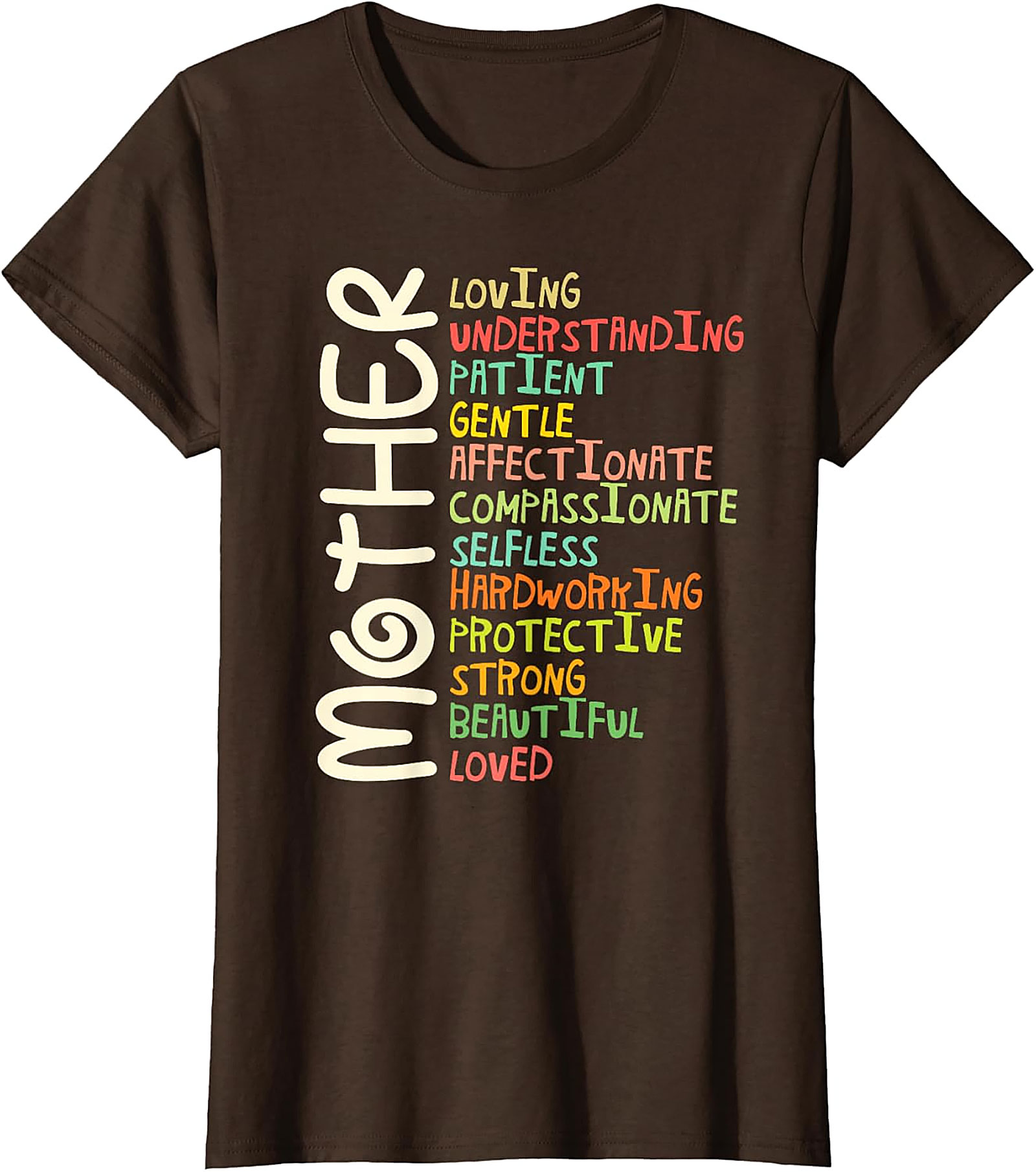 Motherhood Adjectives T-Shirt - Perfect Gift for Mom