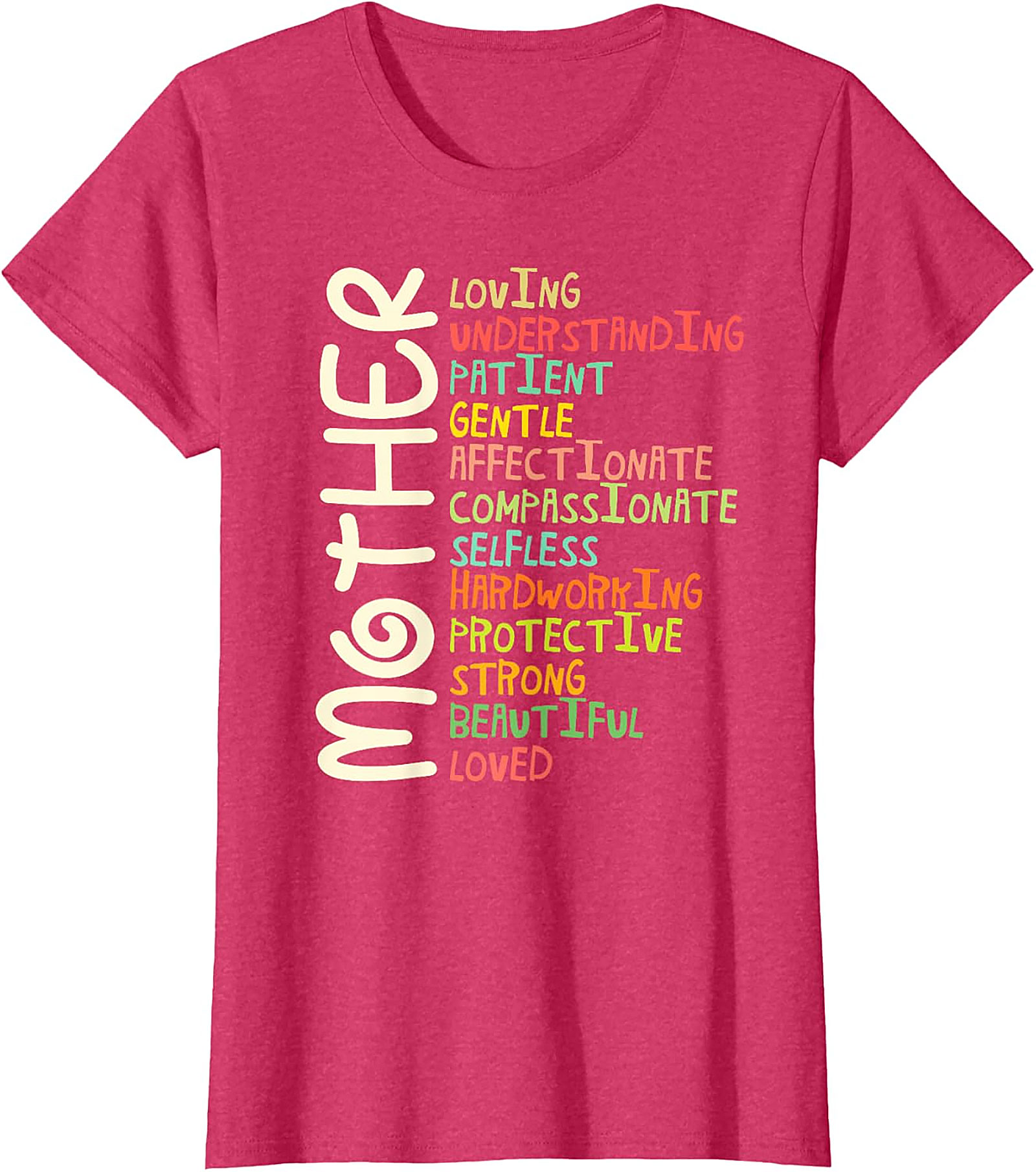 Motherhood Adjectives T-Shirt - Perfect Gift for Mom