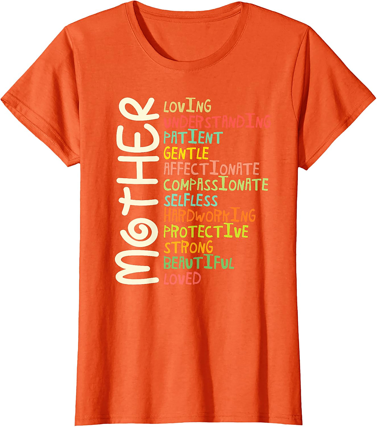 Motherhood Adjectives T-Shirt - Perfect Gift for Mom